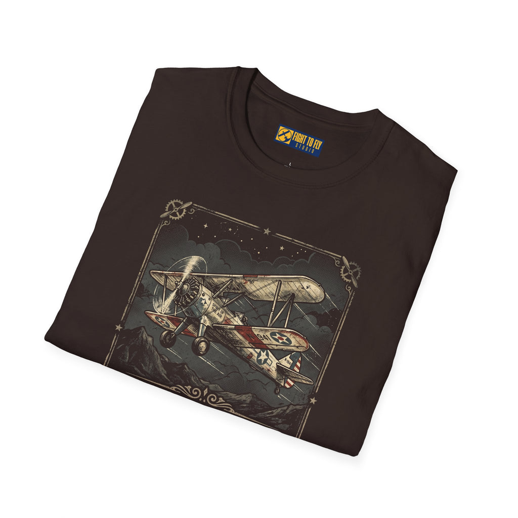 Old Planes Make Me Happy Vintage Biplane Tee
