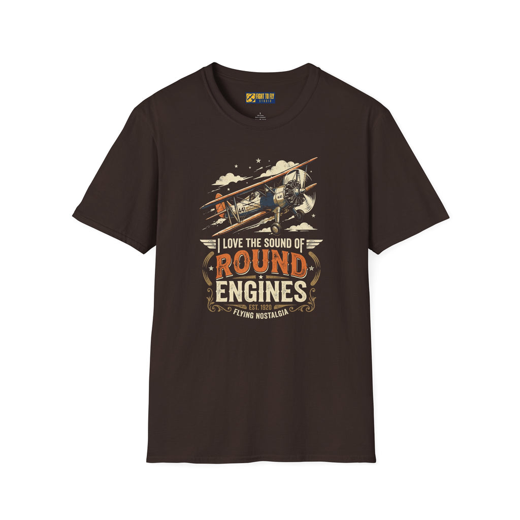 I Love the Sound of Round Engines Flying Nostalgia Tee