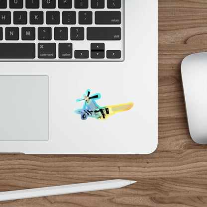 P-51D Mustang Holographic Die-Cut Airplane Sticker