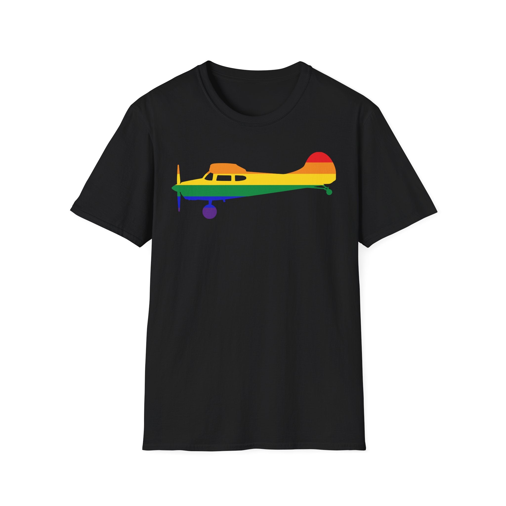 Cessna 170 Rainbow Pride Airplane Silhouette