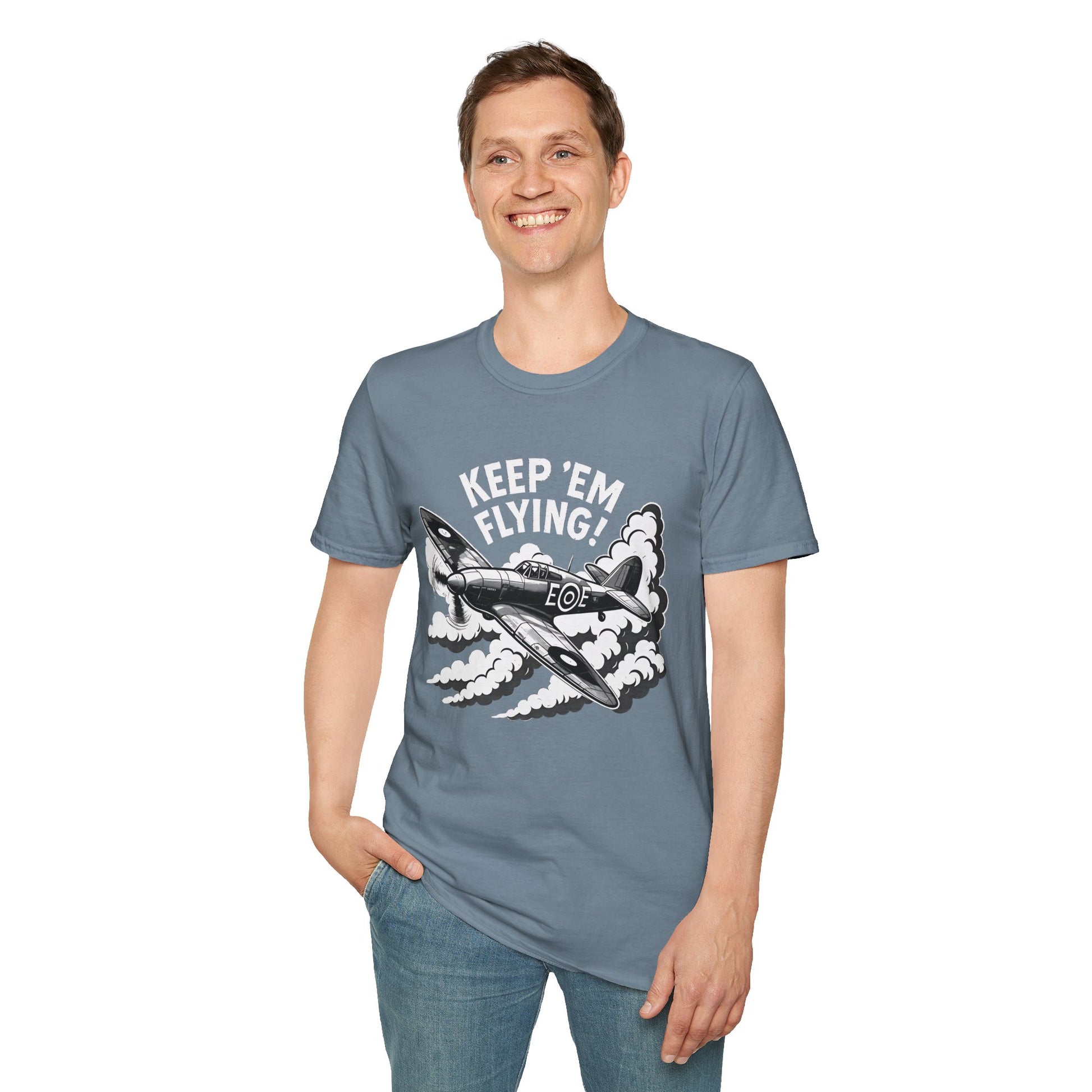 Hurricane Premium T-Shirt – “Keep ’Em Flying!” WWII British Fighter Tee - Pilot gifts - warbird t-shirt
