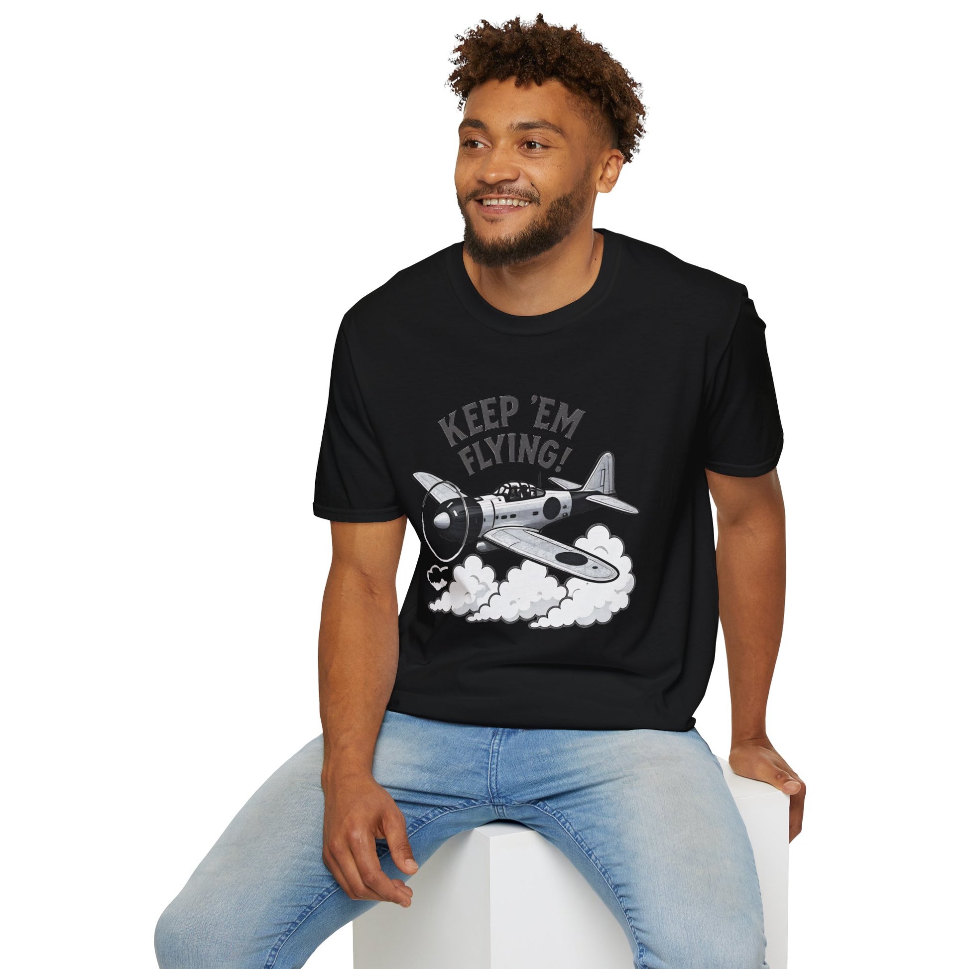 Zero Premium T-Shirt – “Keep ’Em Flying!” WWII Japanese Fighter Graphic Tee - Pilot gifts - warbird t-shirt