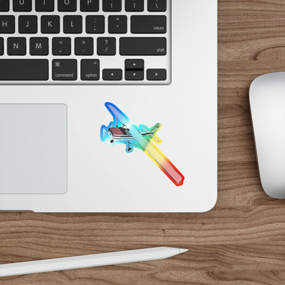 Cessna 172 Holographic Plane Die-Cut Stickers