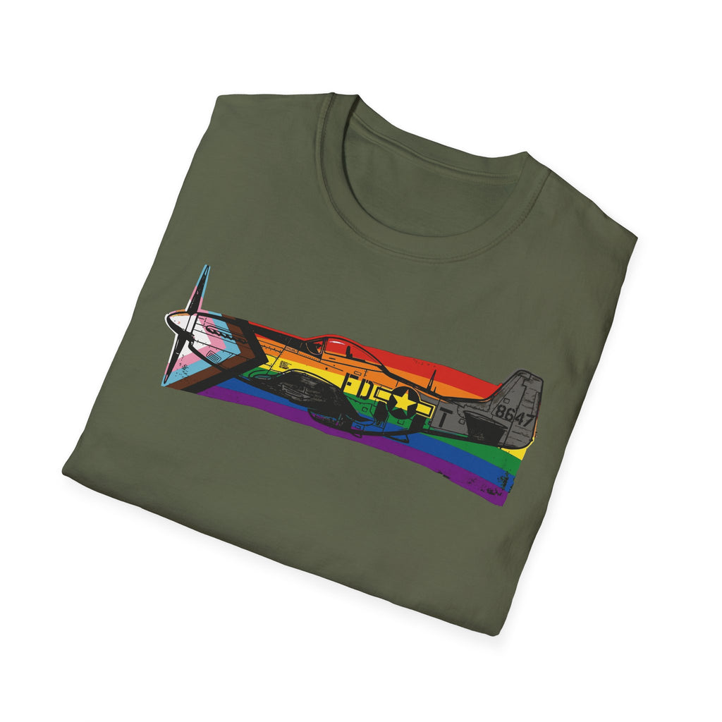 P-51 Mustang Progress Pride Vintage Warbird T-Shirt