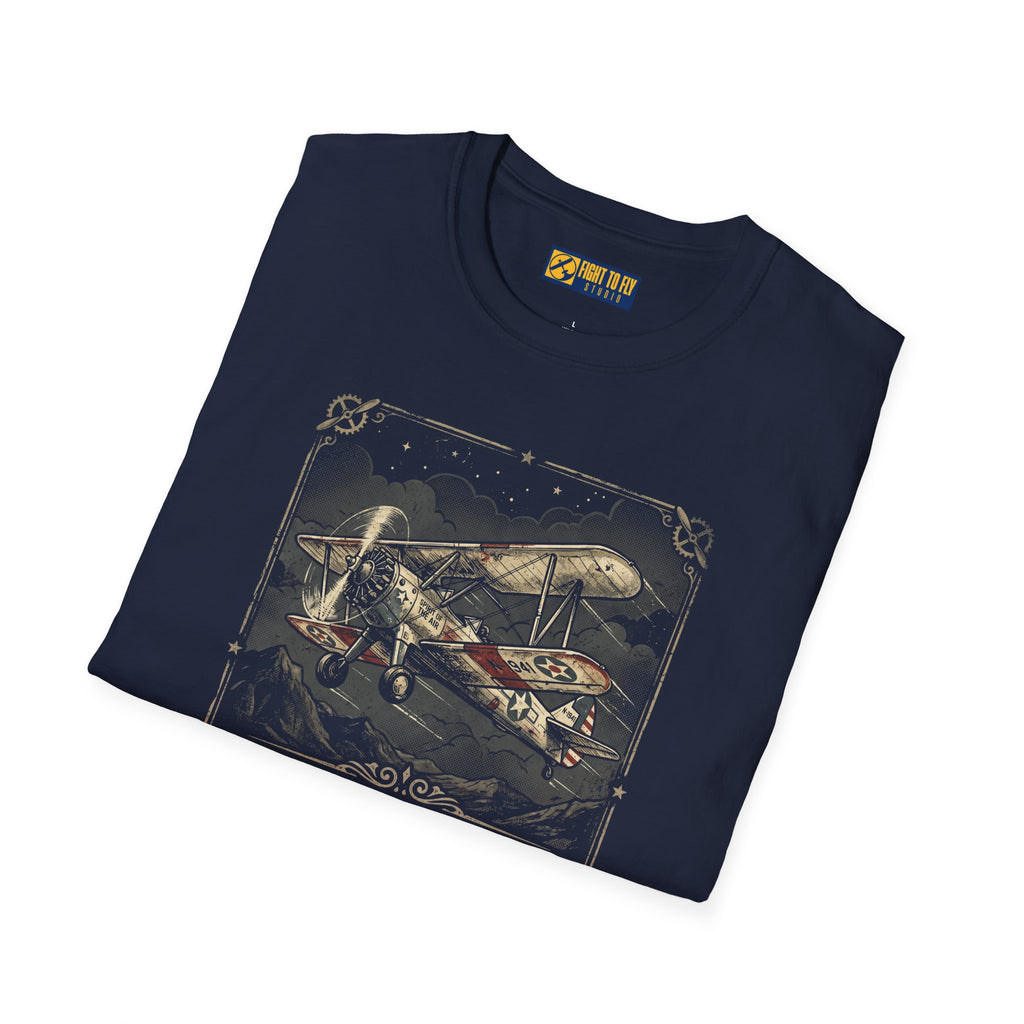 Old Planes Make Me Happy Vintage Biplane Tee