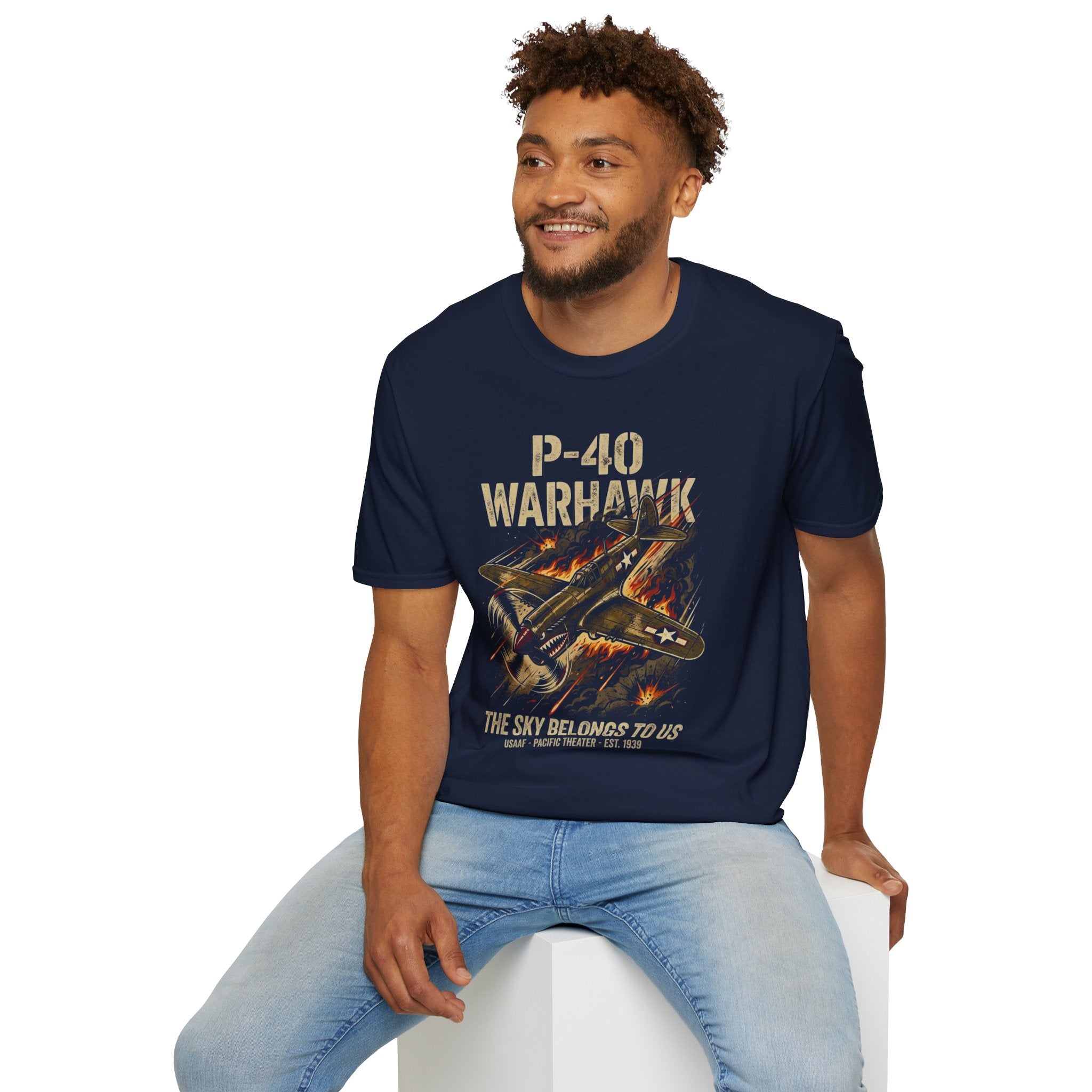 P-40 Warhawk Sky Belongs to Us T-Shirt