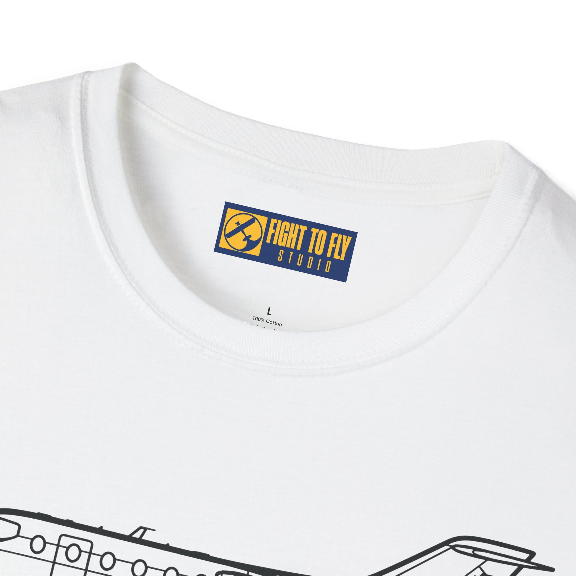 Hawker 400 T-Shirt – Hawker 400 Light Business Jet Side Profile Aviation Tee