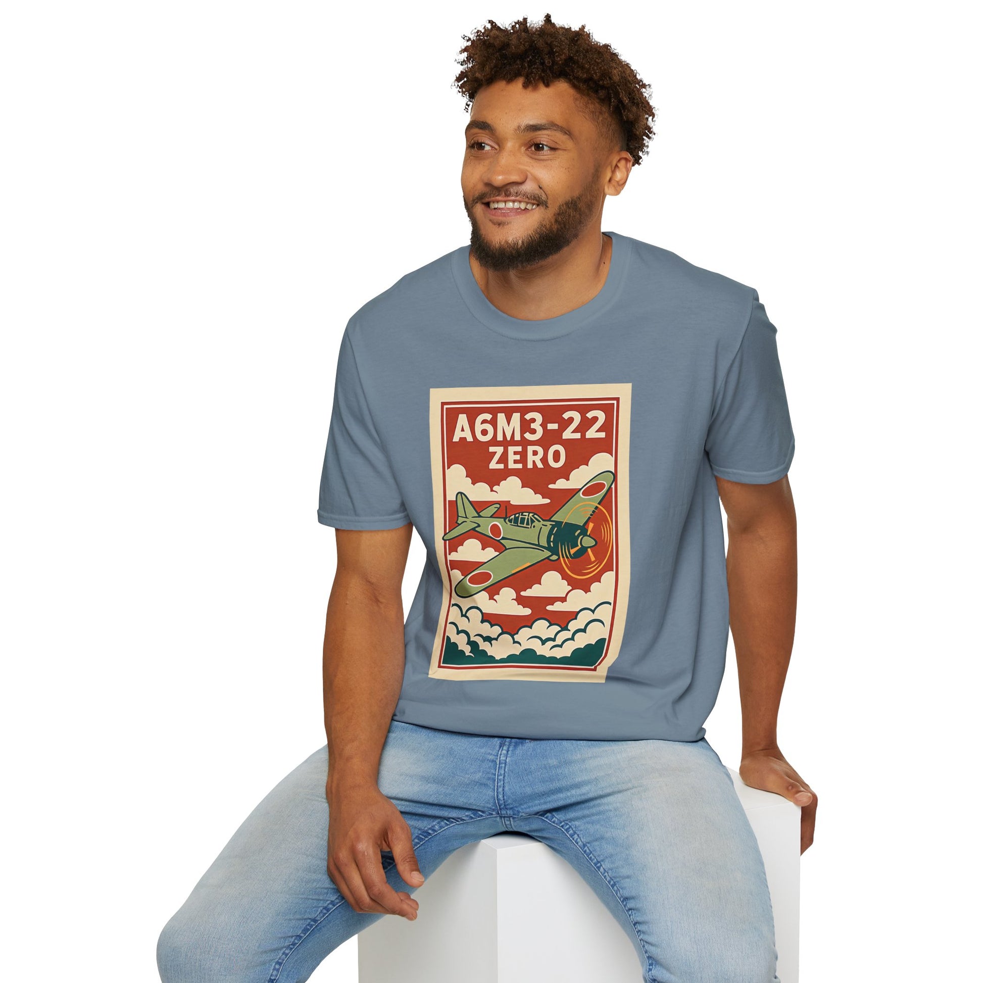 A6M Zero Premium T-Shirt – WWII Japanese Fighter Full Graphic Aviation Tee - Pilot gifts - warbird t-shirt