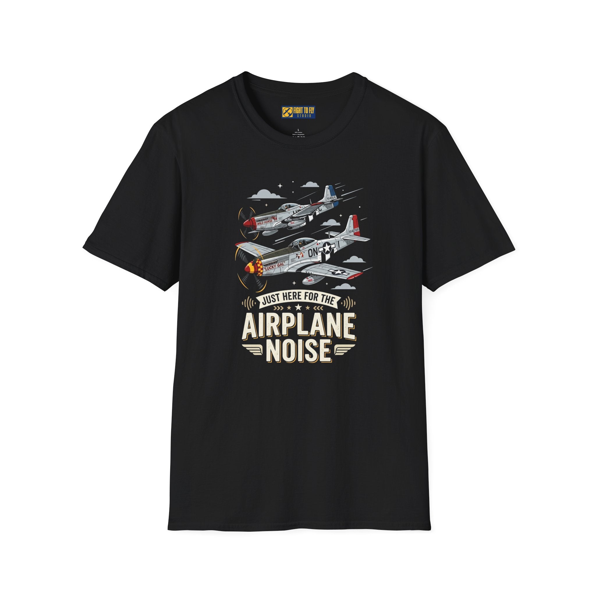 Just Here for the Airplane Noise Mustang Tee