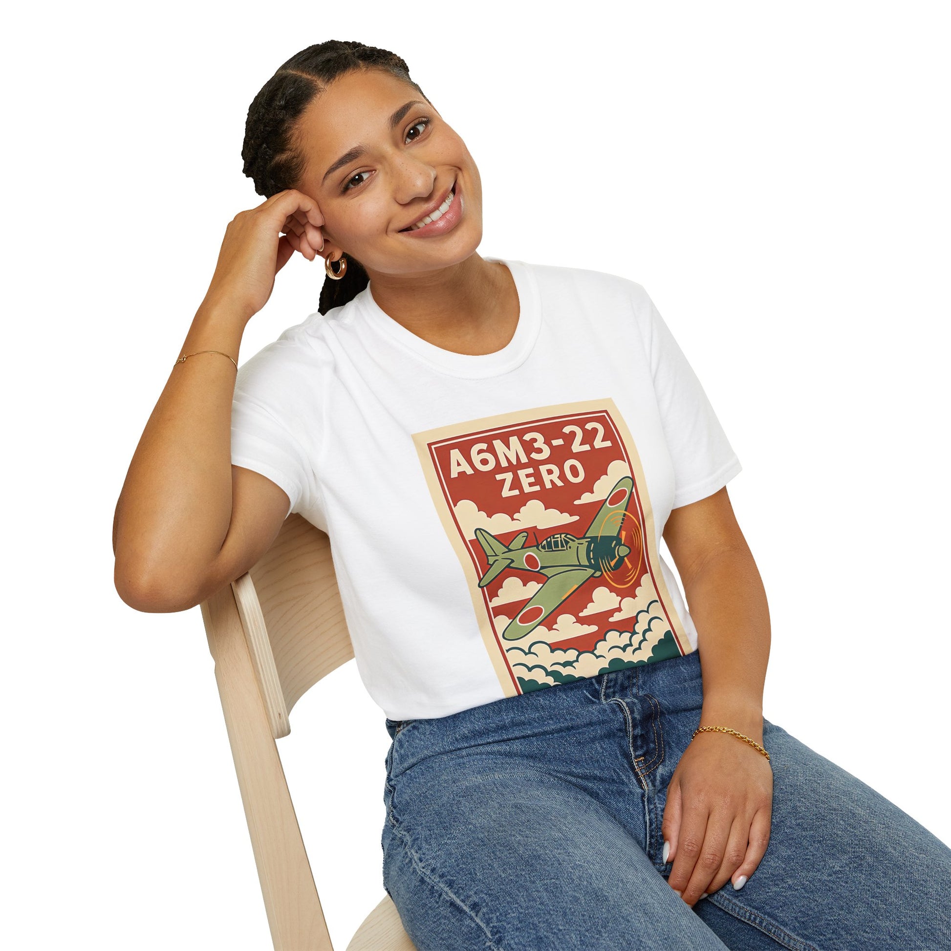 A6M Zero Premium T-Shirt – WWII Japanese Fighter Full Graphic Aviation Tee - Pilot gifts - warbird t-shirt