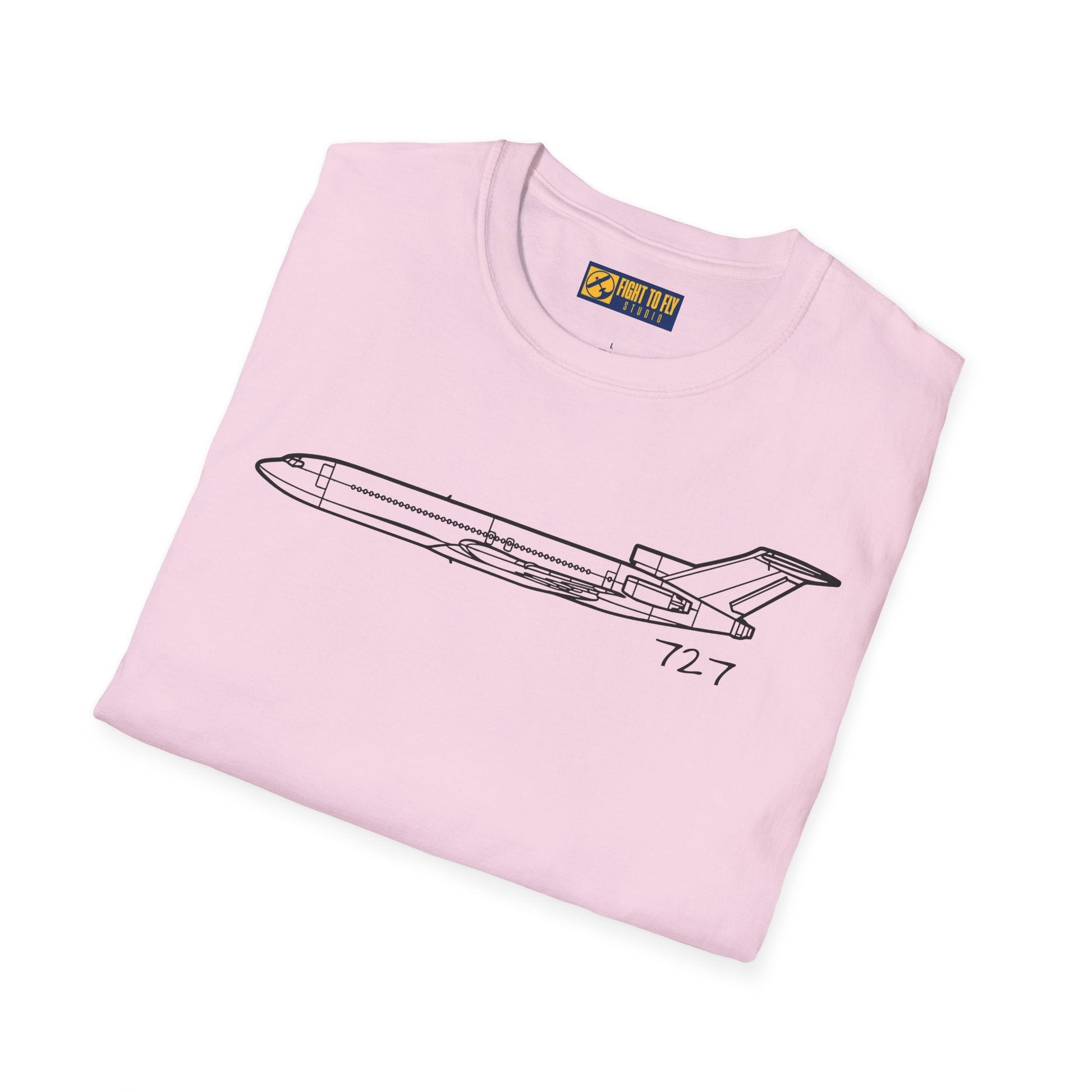 727 T-Shirt – Classic Trijet Airliner Aviation Tee - Pilot gifts - WWII warbird t-shirt