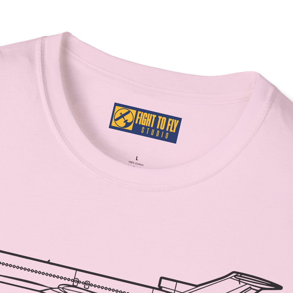 727 T-Shirt – Classic Trijet Airliner Aviation Tee - Pilot gifts - WWII warbird t-shirt