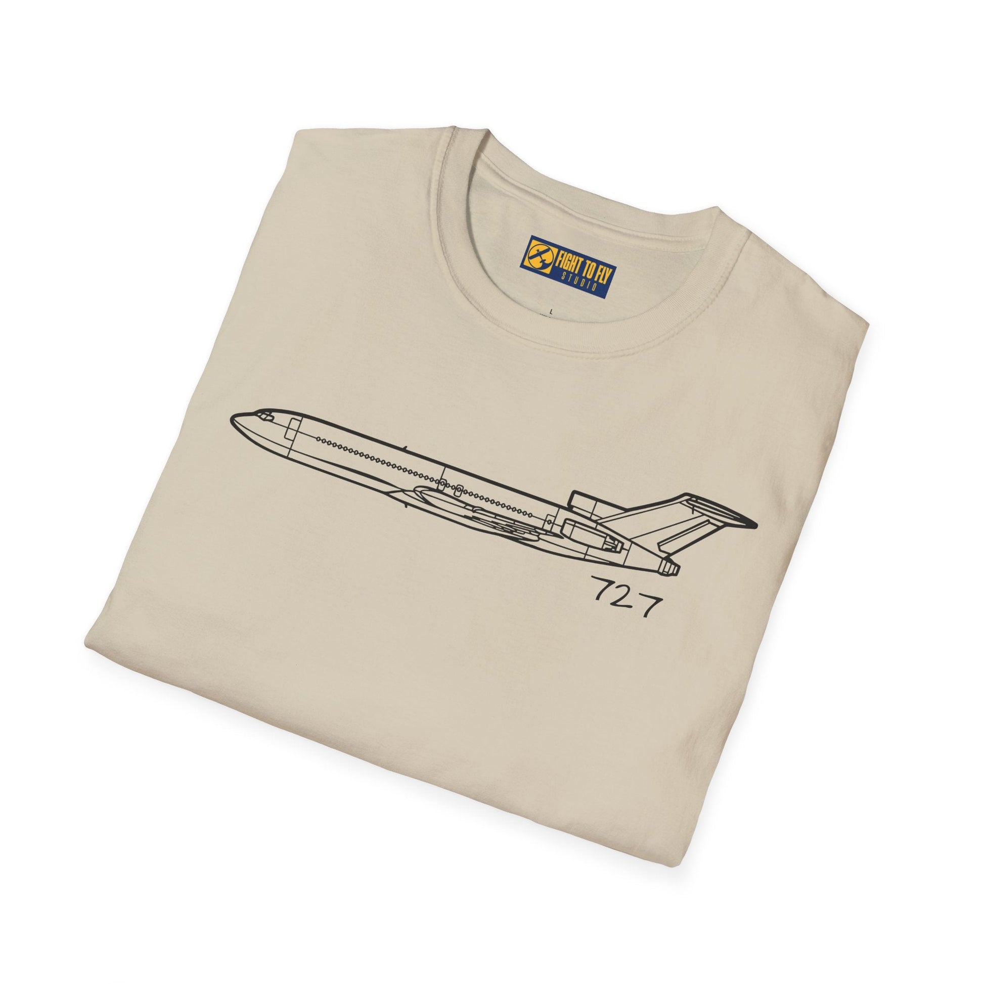 727 T-Shirt – Classic Trijet Airliner Aviation Tee - Pilot gifts - WWII warbird t-shirt