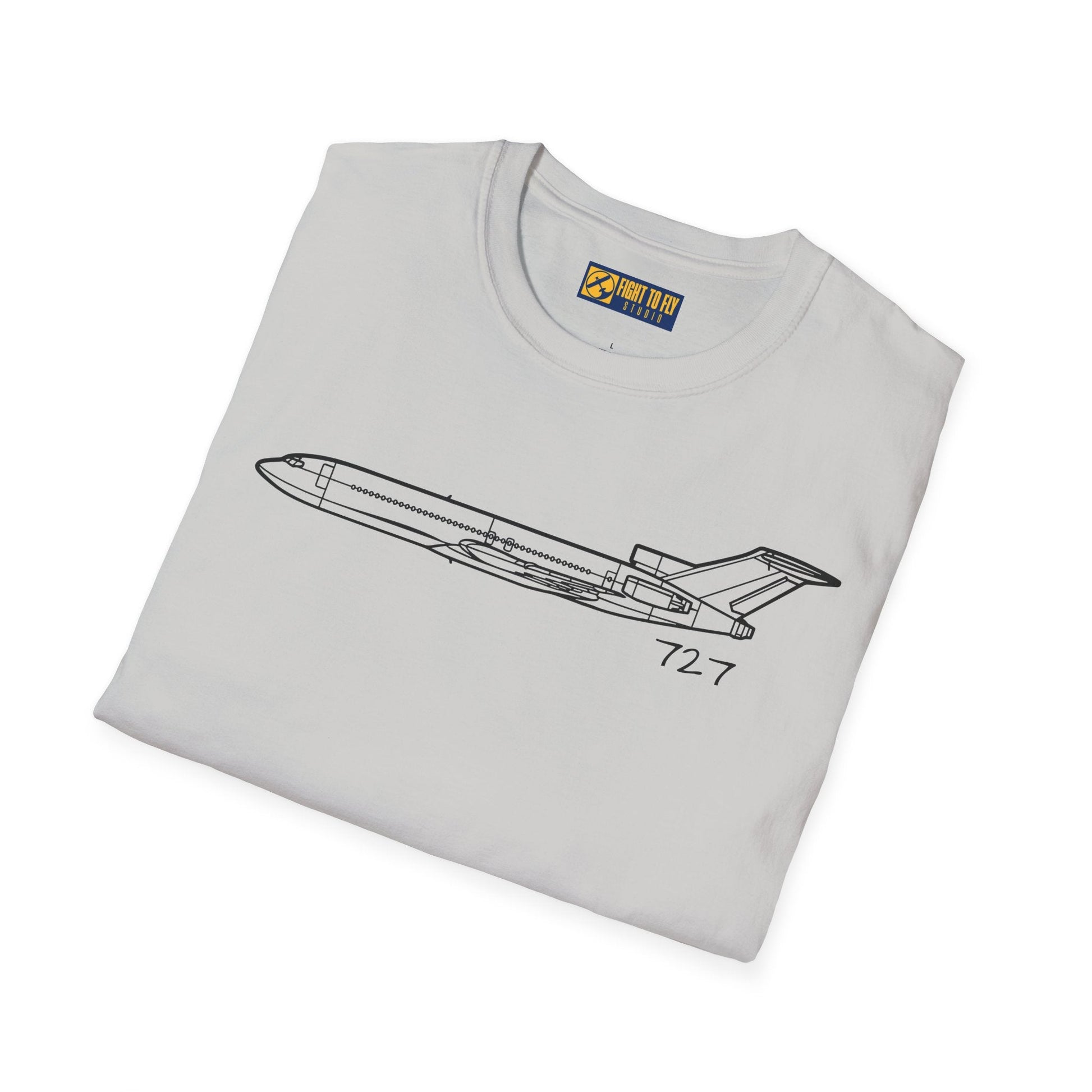 727 T-Shirt – Classic Trijet Airliner Aviation Tee - Pilot gifts - WWII warbird t-shirt