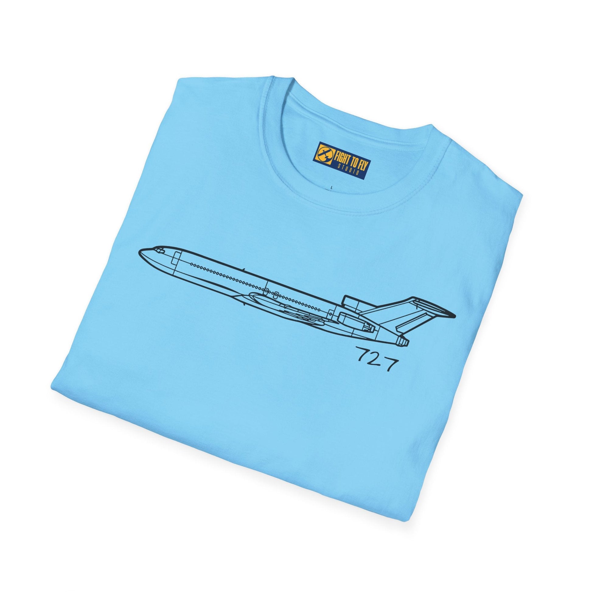 727 T-Shirt – Classic Trijet Airliner Aviation Tee - Pilot gifts - WWII warbird t-shirt