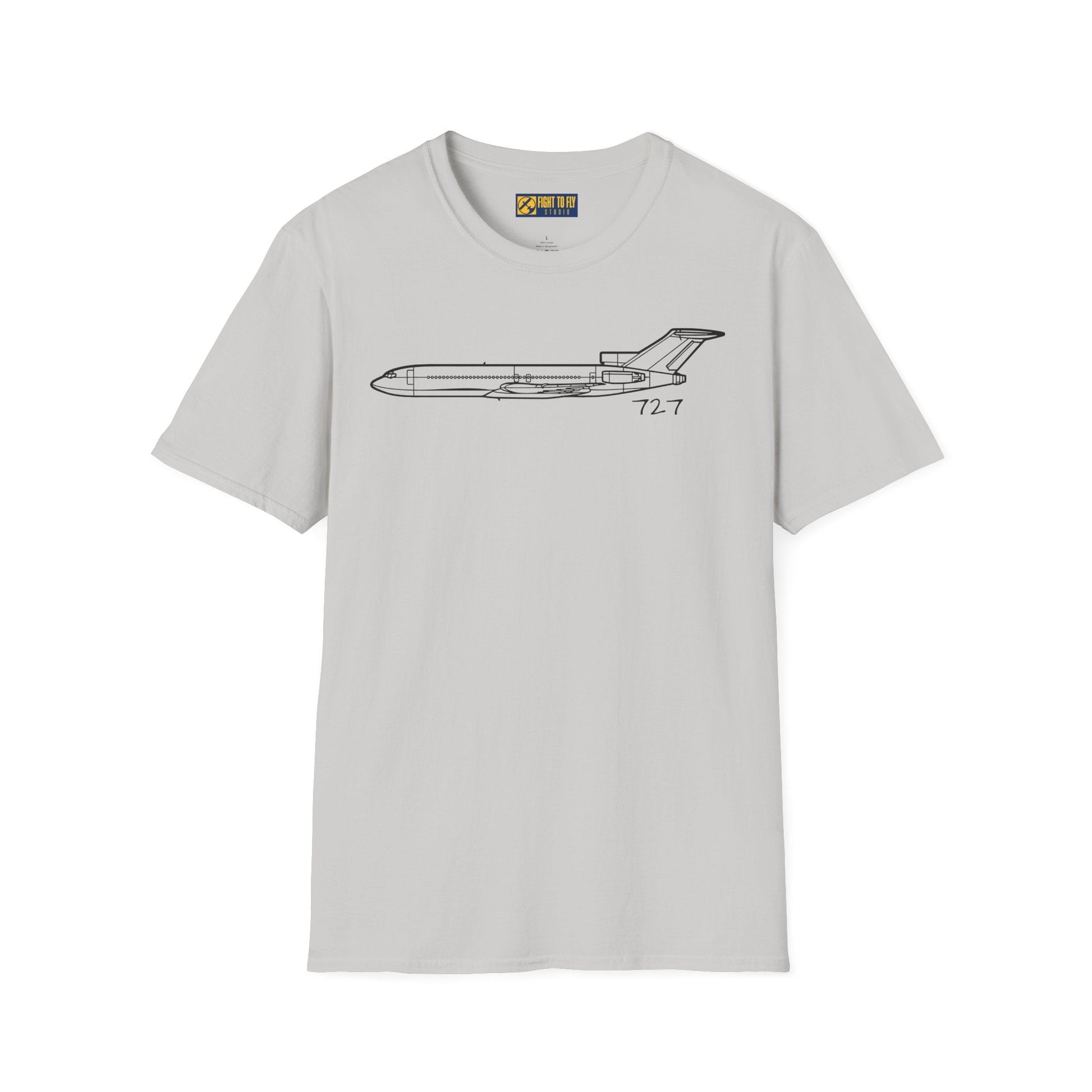 727 T-Shirt – Classic Trijet Airliner Aviation Tee - Pilot gifts - WWII warbird t-shirt