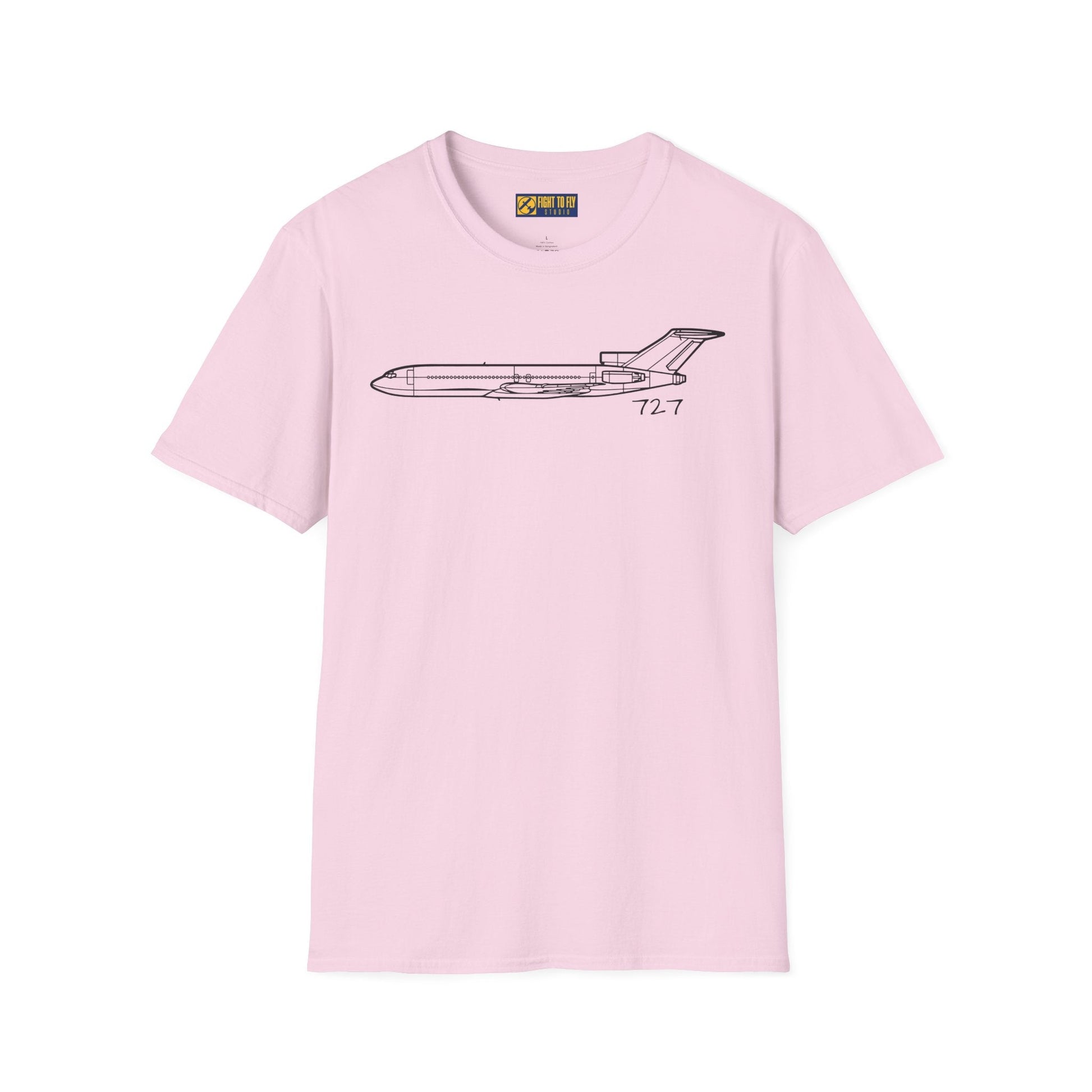 727 T-Shirt – Classic Trijet Airliner Aviation Tee - Pilot gifts - WWII warbird t-shirt