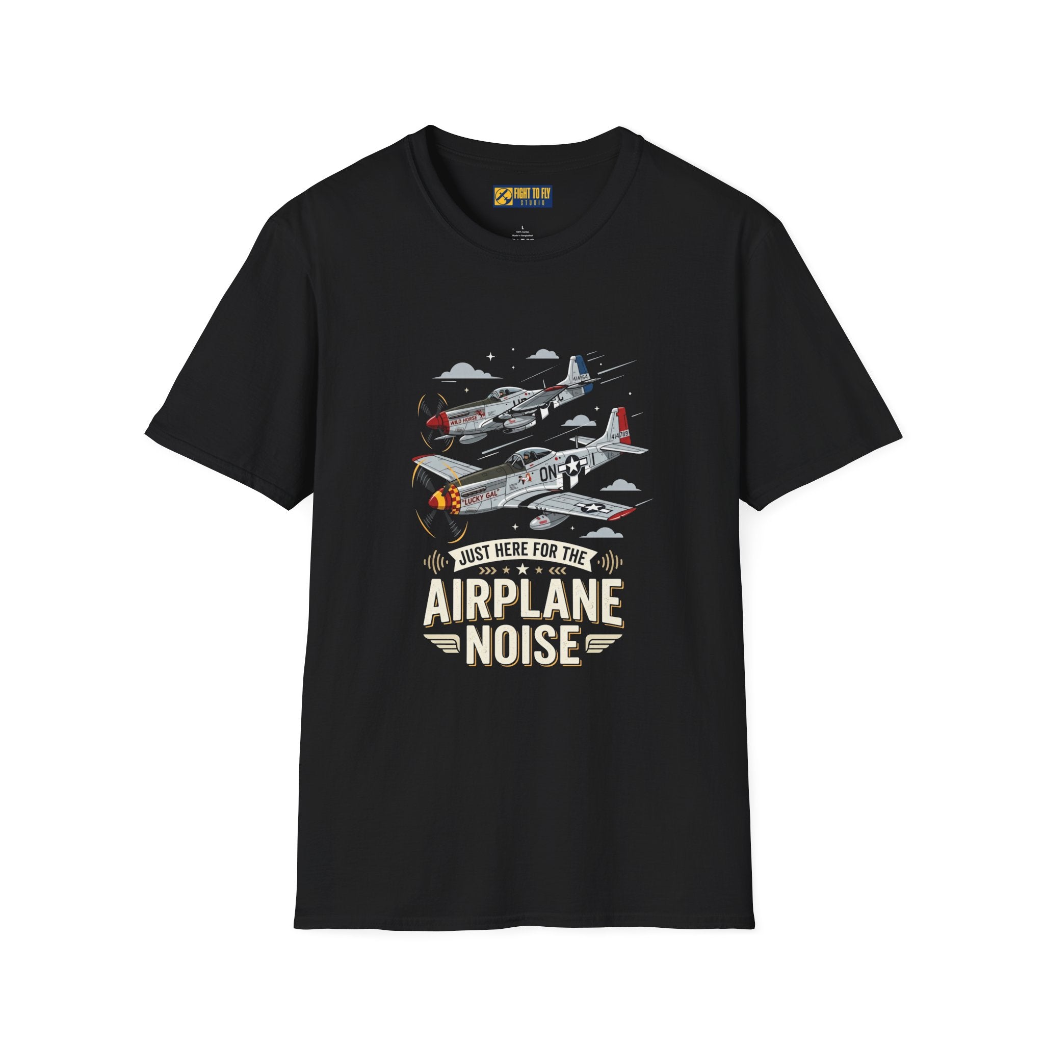 Just Here for the Airplane Noise Mustang Tee