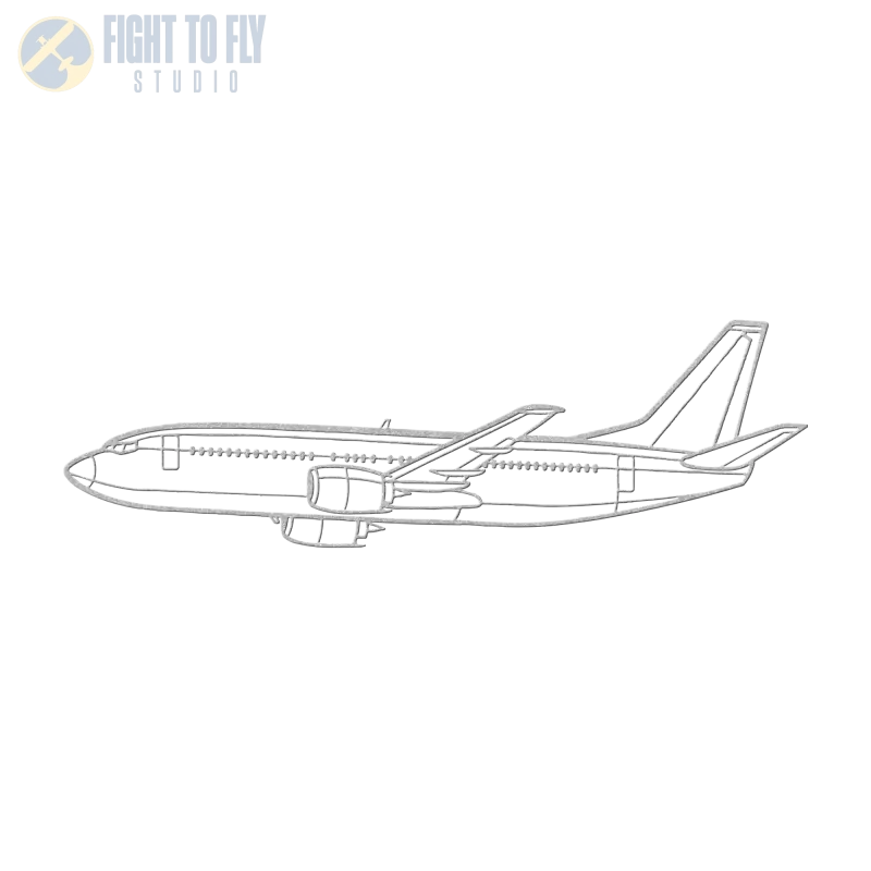 737-700 Flight Die Cut Metal Wall Art - Sign - Pilot gifts - WWII warbird t-shirt