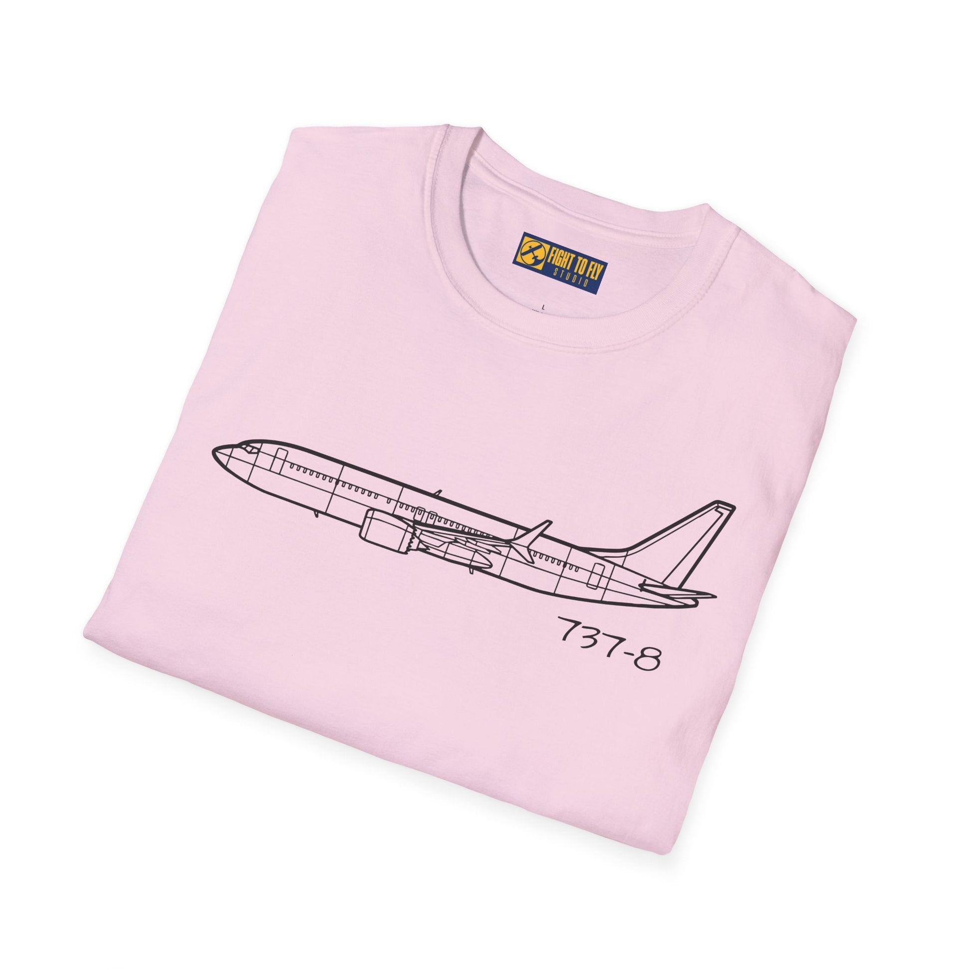 737-8 T-Shirt – Boeing 737 8 Next-Gen Jetliner Aviation Tee - Gifts for pilots - apparel