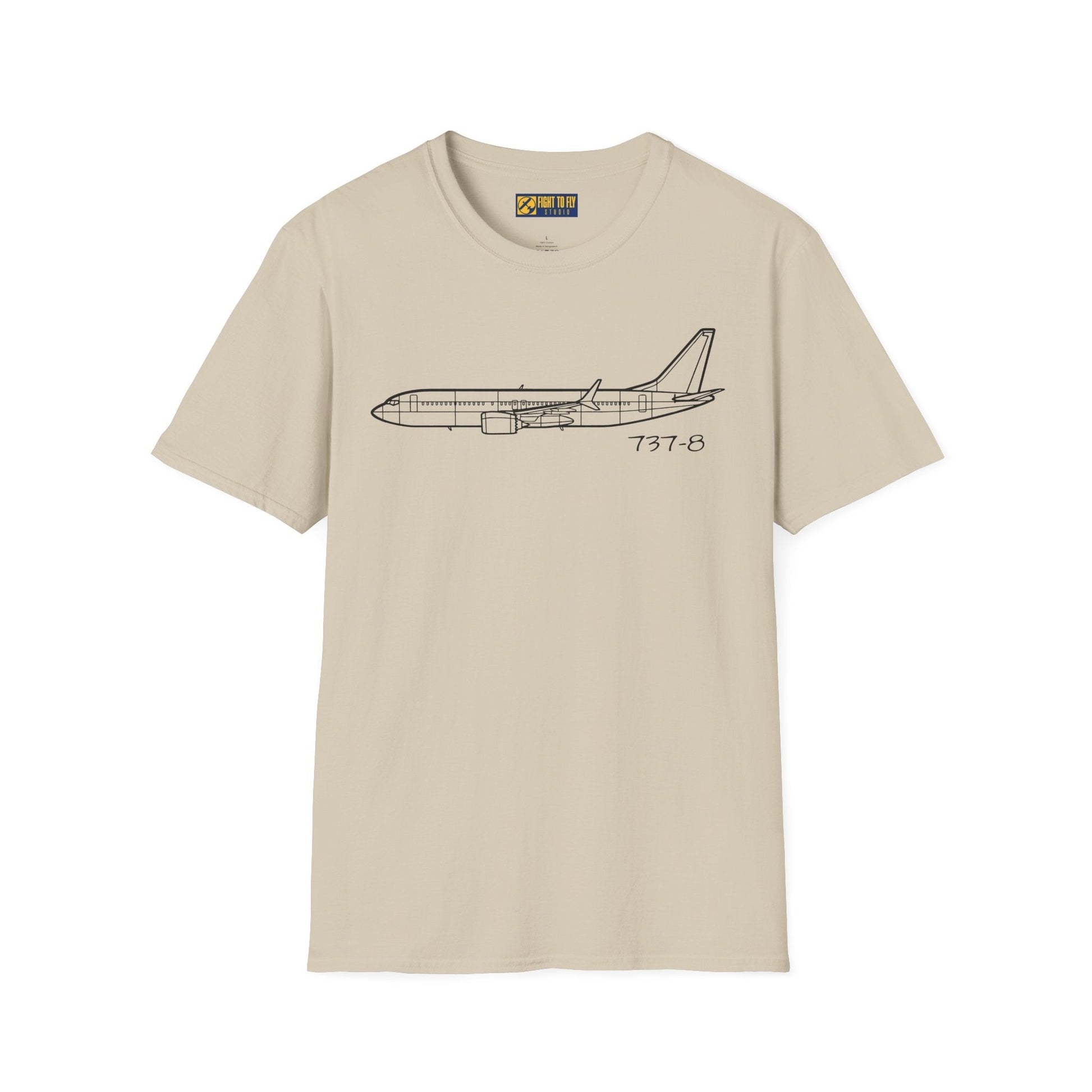 737-8 T-Shirt – Boeing 737 8 Next-Gen Jetliner Aviation Tee - Gifts for pilots - apparel