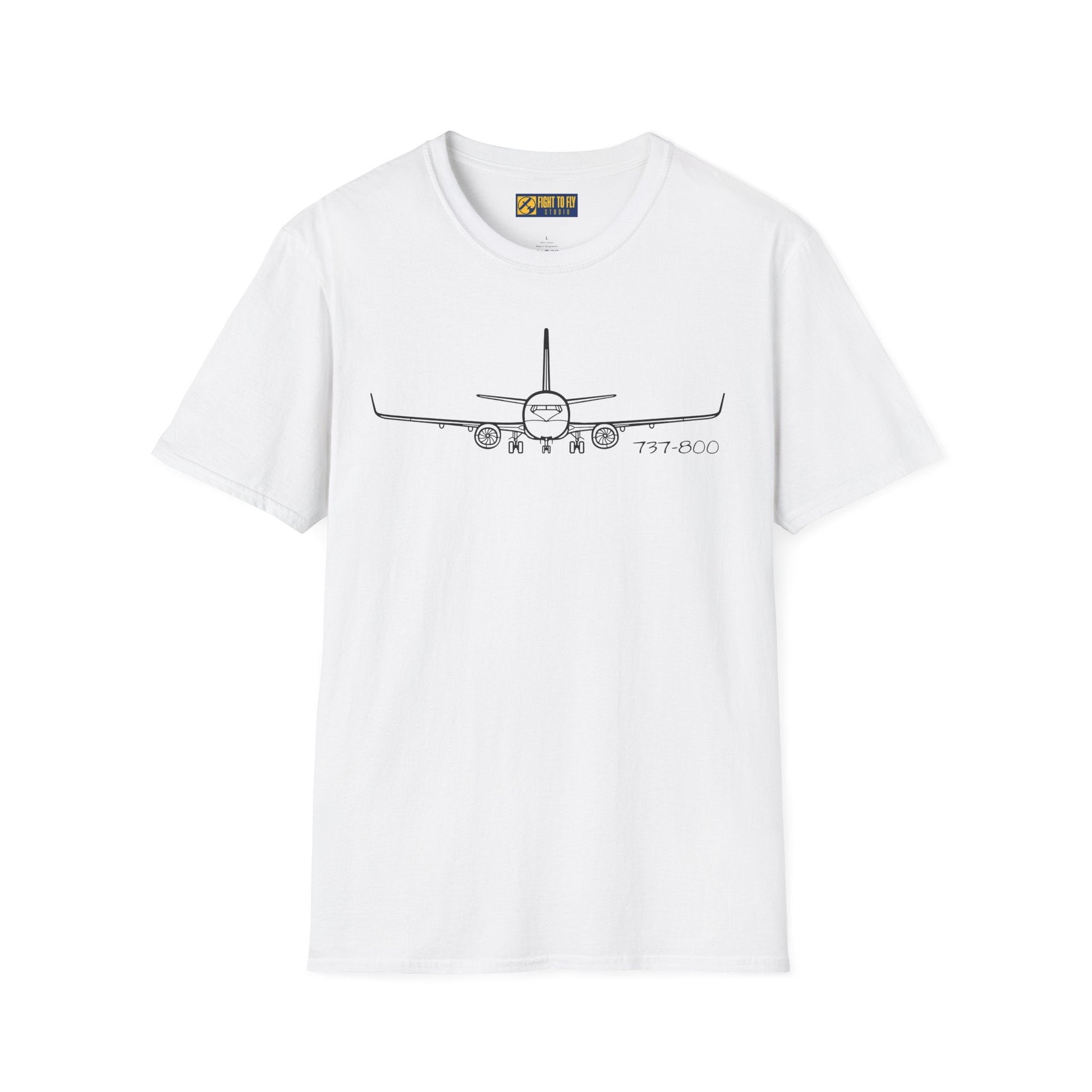 737-800 Front View T-Shirt – Nose-On Jetliner Aviation Tee - Gifts for pilots - apparel