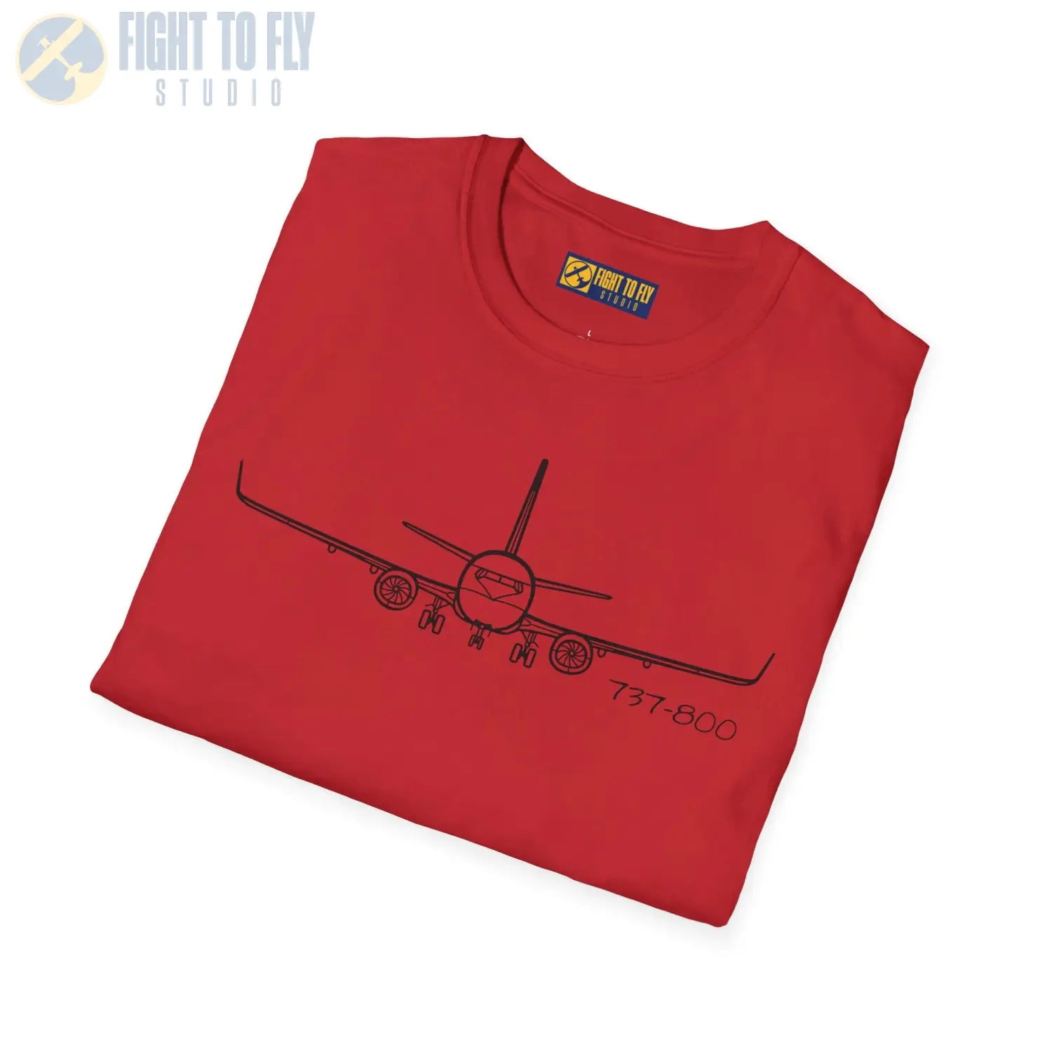 737-800 Front View T-Shirt - Pilot gifts - WWII warbird t-shirt