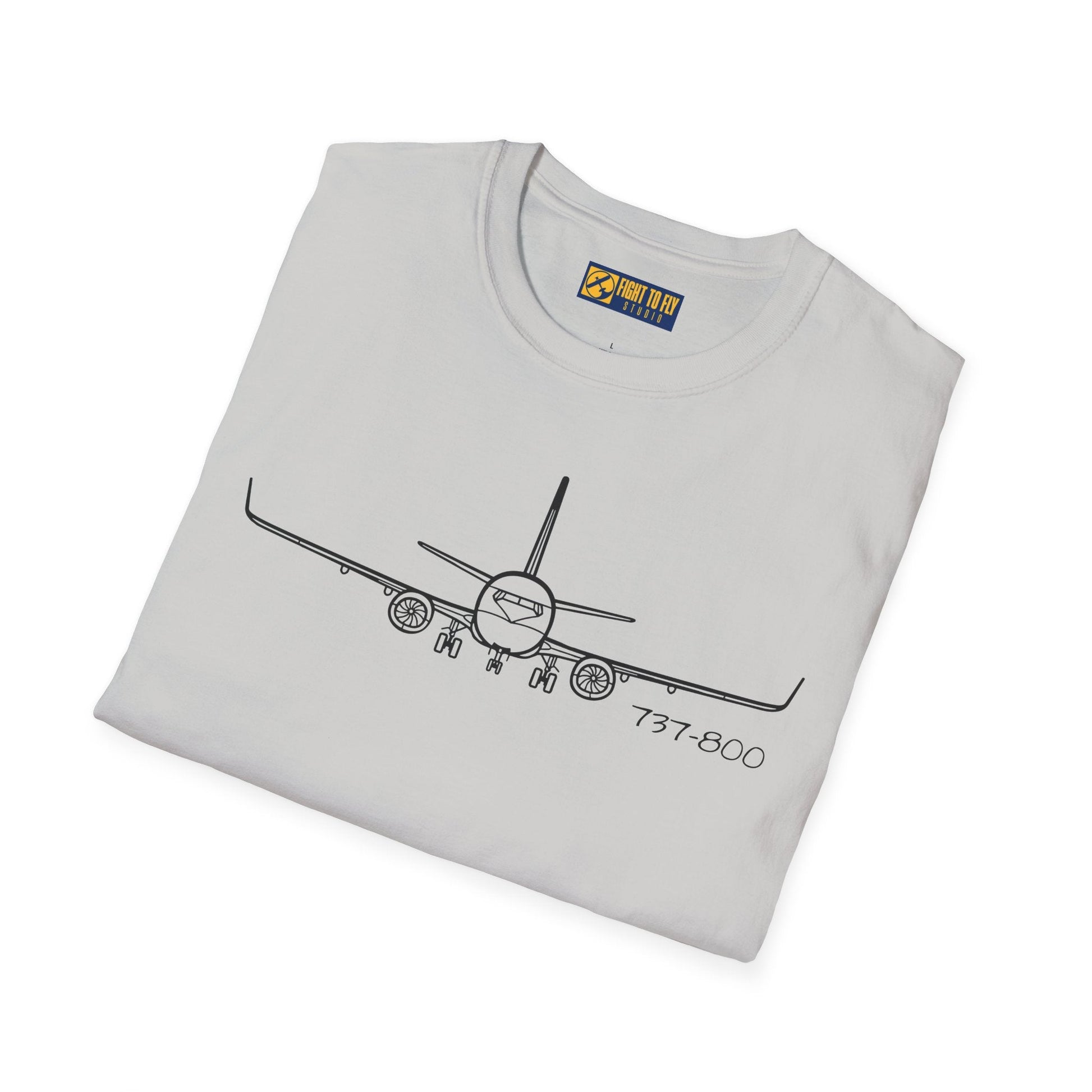 737-800 Front View T-Shirt – Nose-On Jetliner Aviation Tee - Gifts for pilots - apparel