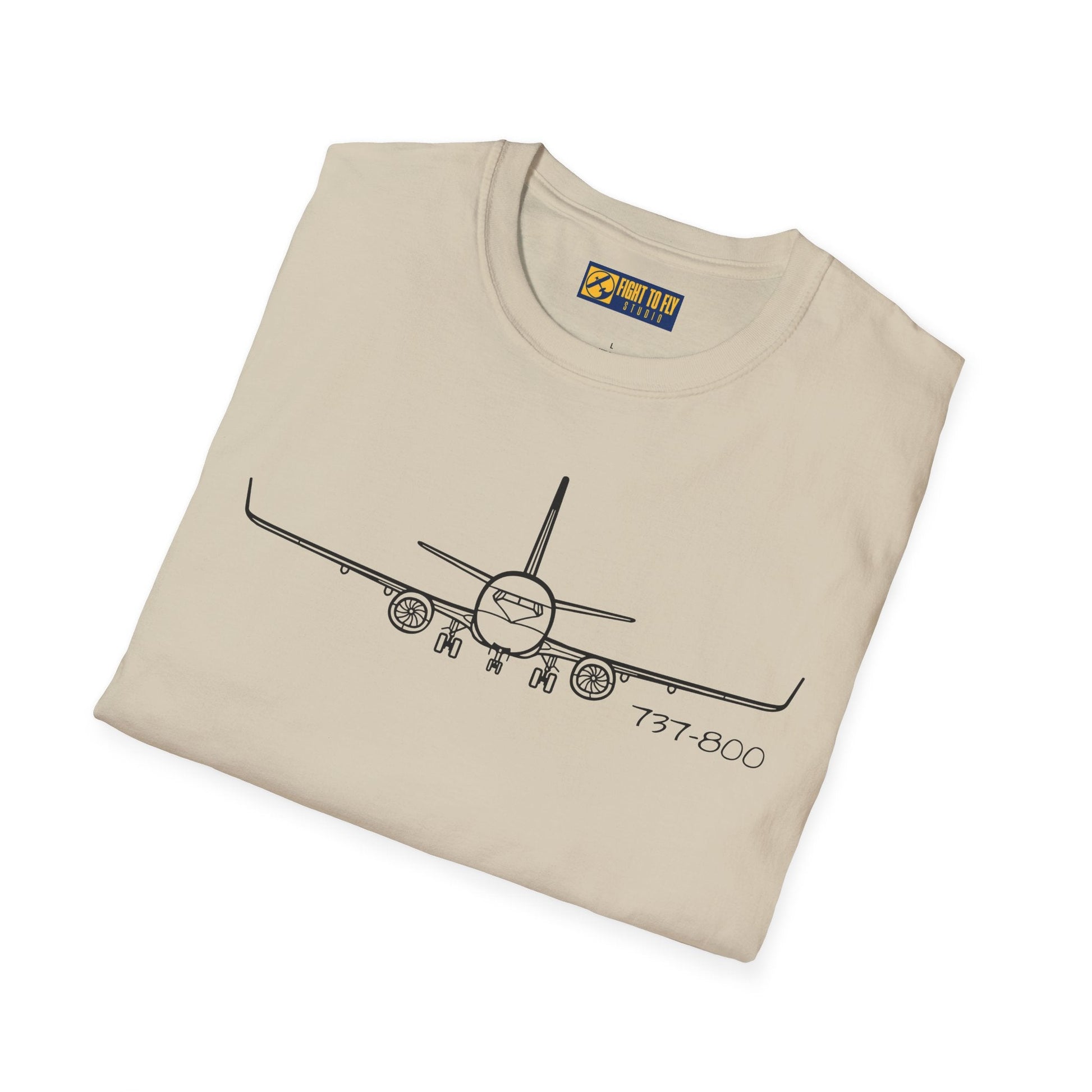 737-800 Front View T-Shirt – Nose-On Jetliner Aviation Tee - Gifts for pilots - apparel