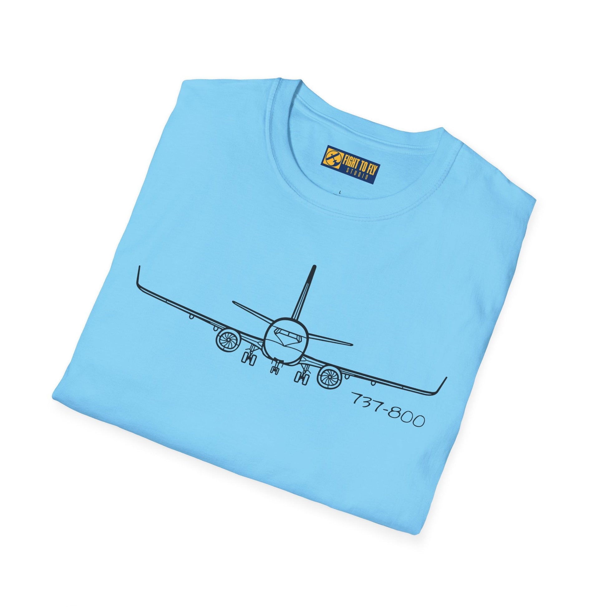 737-800 Front View T-Shirt – Nose-On Jetliner Aviation Tee - Gifts for pilots - apparel