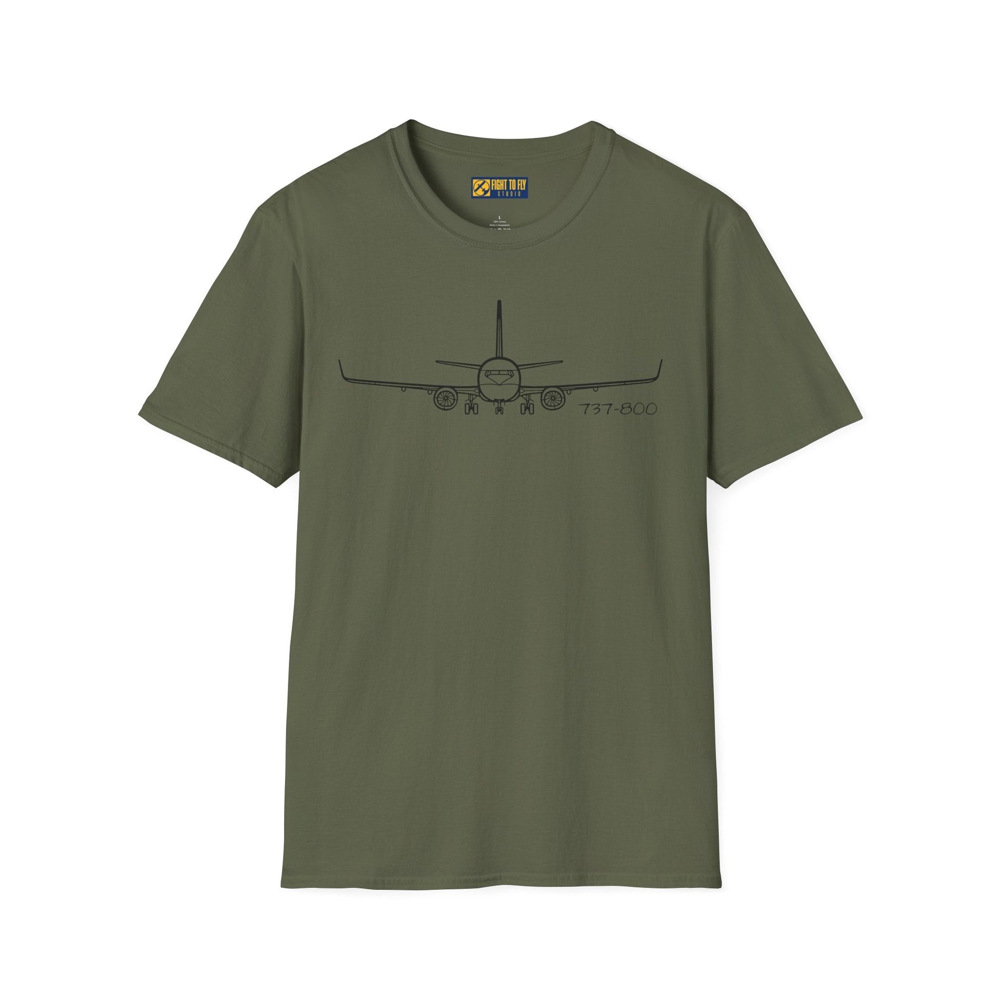 737-800 Front View T-Shirt – Nose-On Jetliner Aviation Tee - Gifts for pilots - apparel