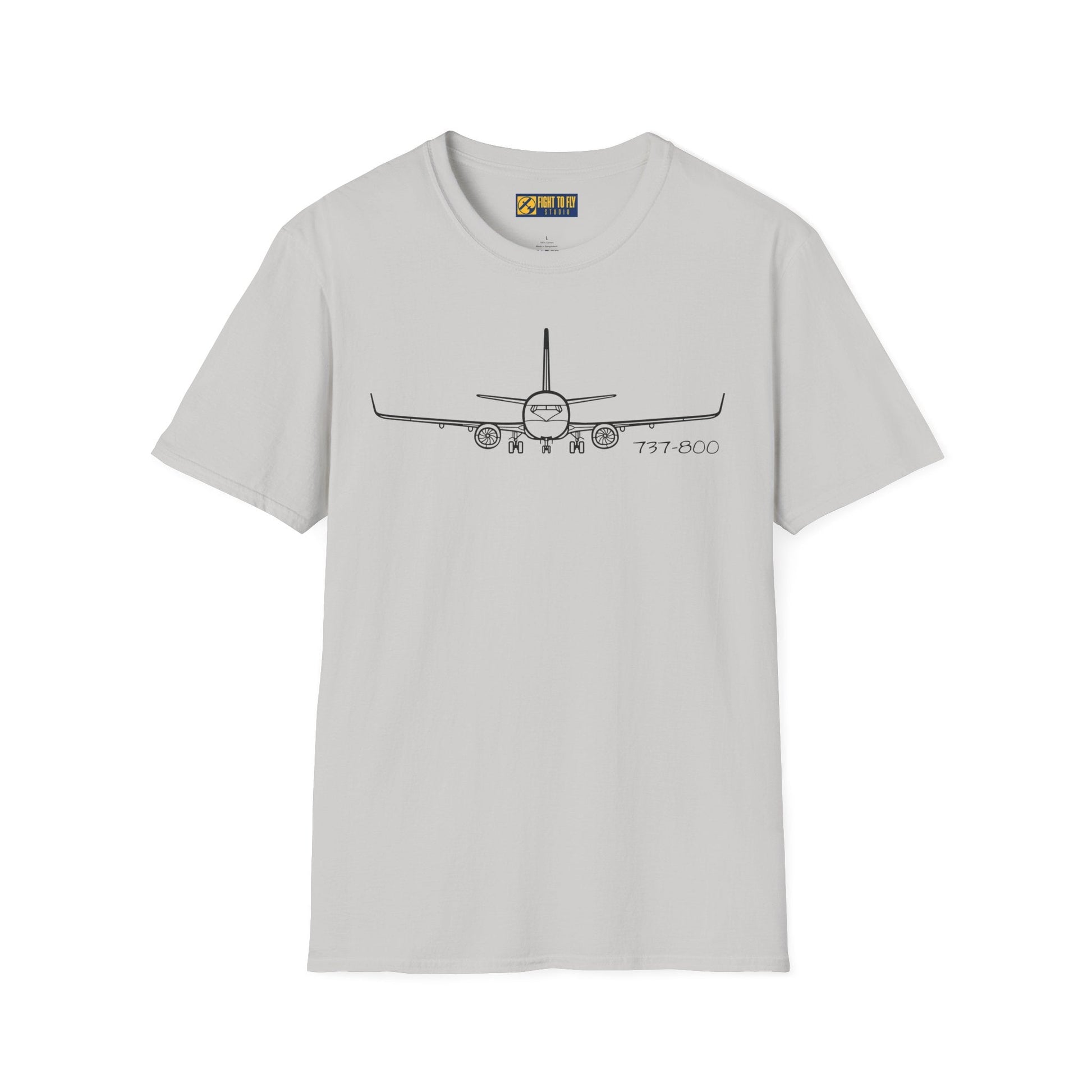 737-800 Front View T-Shirt – Nose-On Jetliner Aviation Tee - Gifts for pilots - apparel