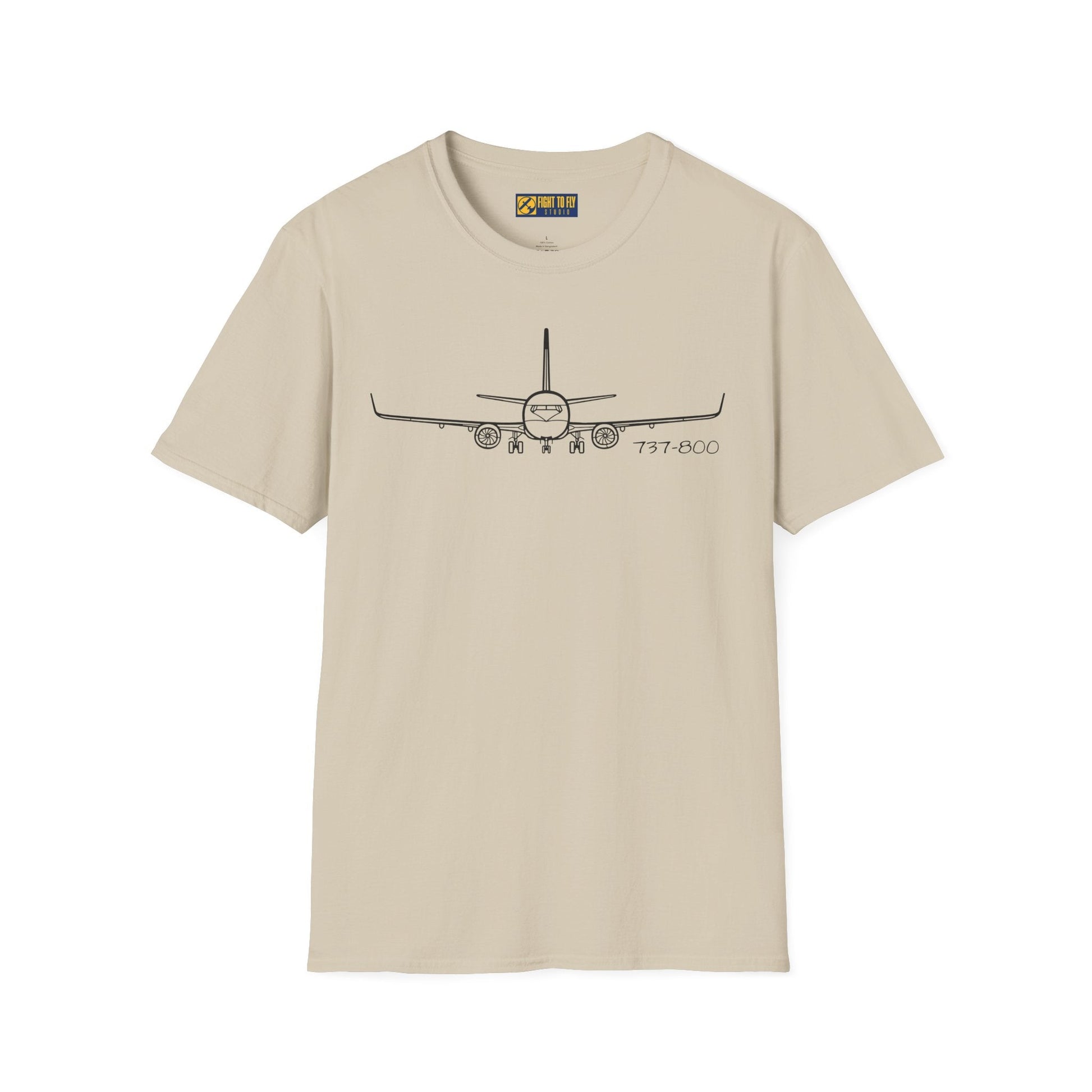 737-800 Front View T-Shirt – Nose-On Jetliner Aviation Tee - Gifts for pilots - apparel