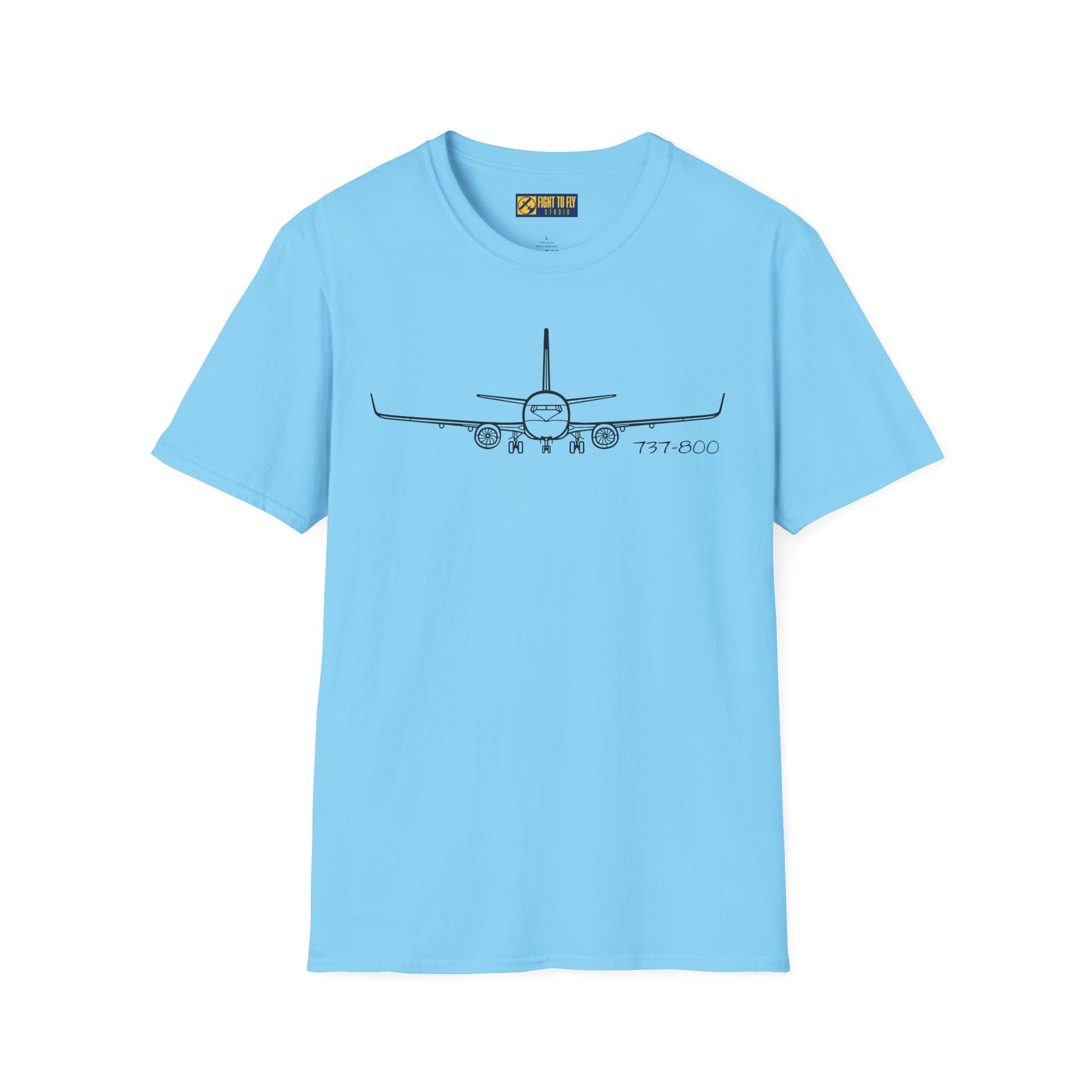 737-800 Front View T-Shirt – Nose-On Jetliner Aviation Tee - Gifts for pilots - apparel