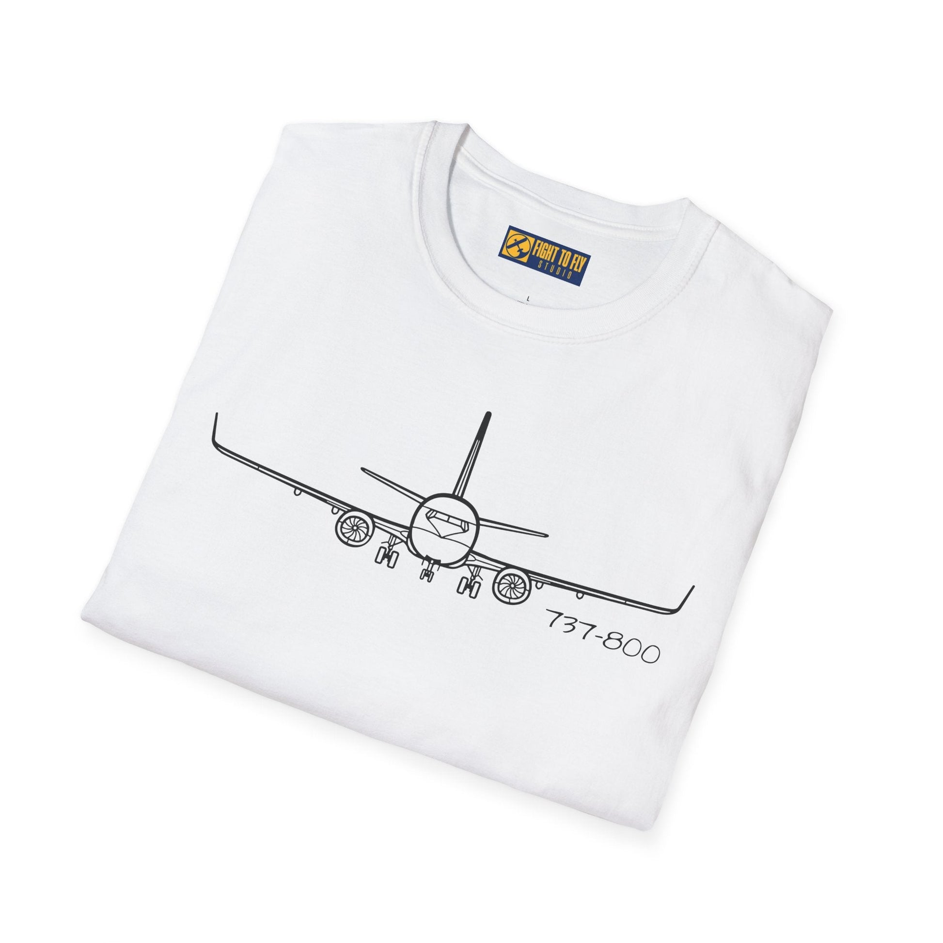 737-800 Front View T-Shirt – Nose-On Jetliner Aviation Tee - Gifts for pilots - apparel
