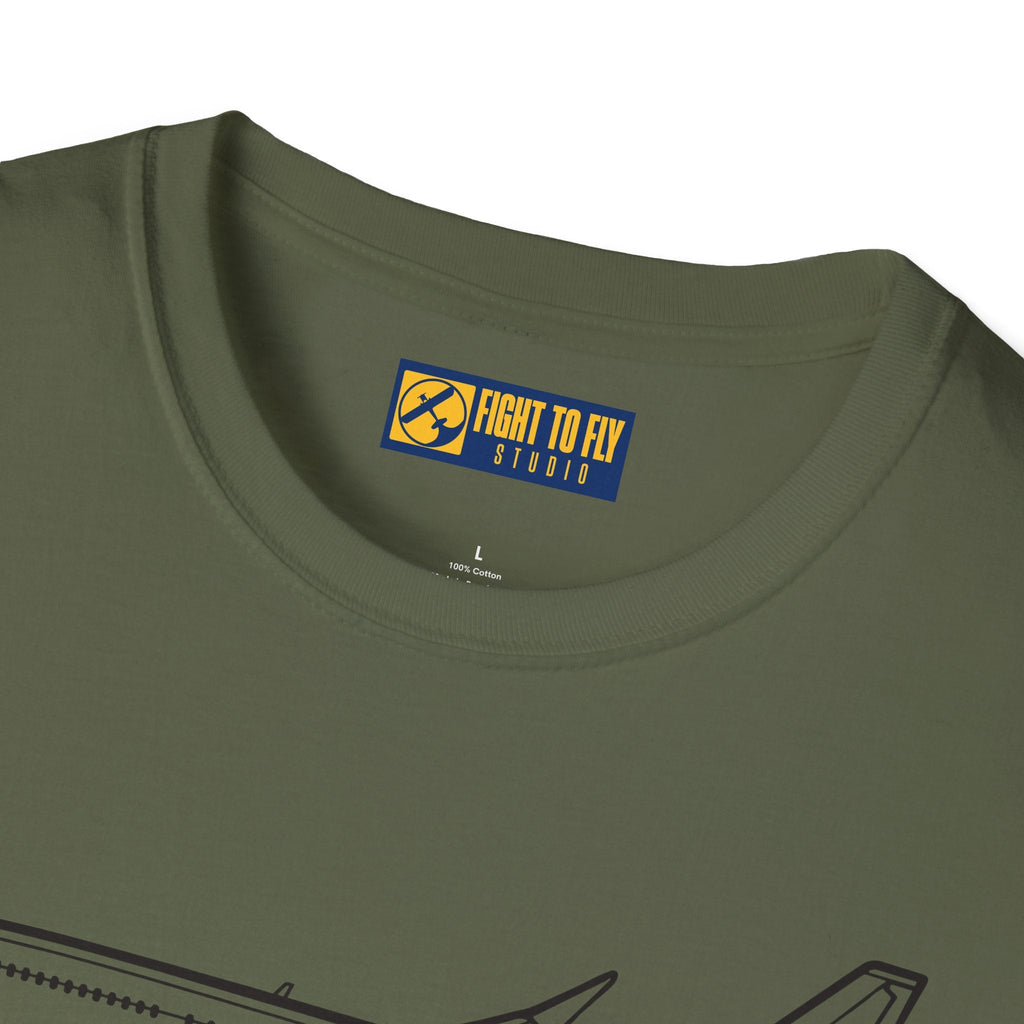 737-800 T-Shirt – Next Gen Jetliner Aviation Tee - Pilot gifts - WWII warbird t-shirt