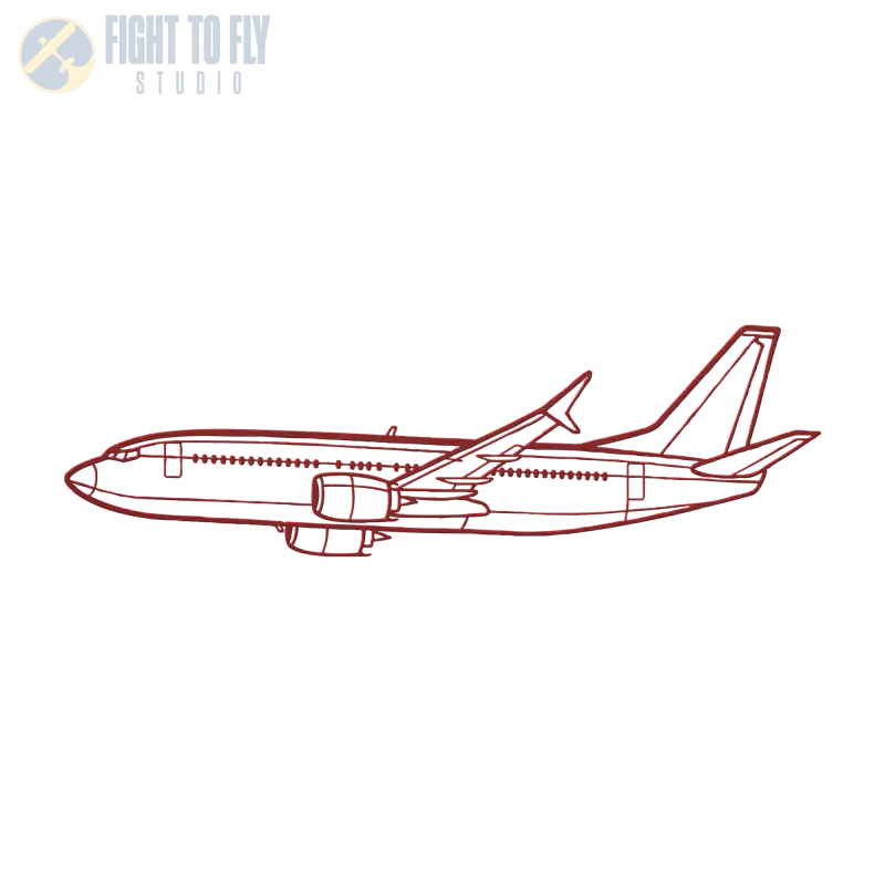 737-800NG Die Cut Metal Wall Art - Sign - Pilot gifts - WWII warbird t-shirt