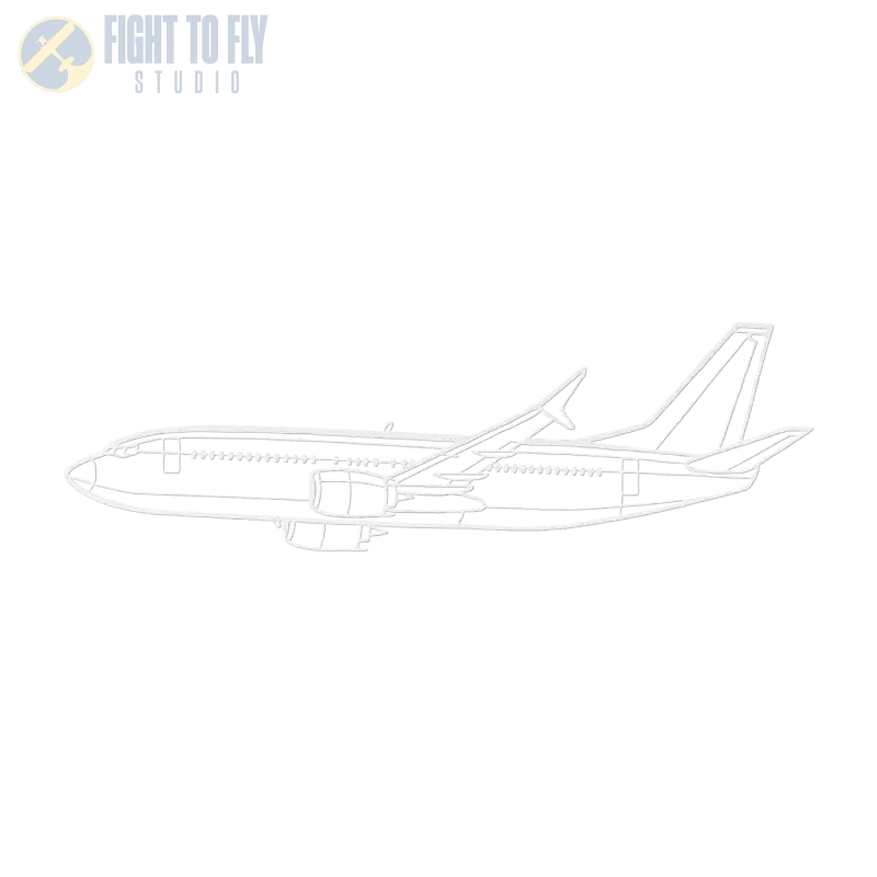 737-800NG Die Cut Metal Wall Art - Sign - Pilot gifts - WWII warbird t-shirt