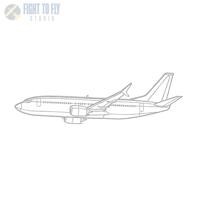 737-800NG Die Cut Metal Wall Art - Sign - Pilot gifts - WWII warbird t-shirt