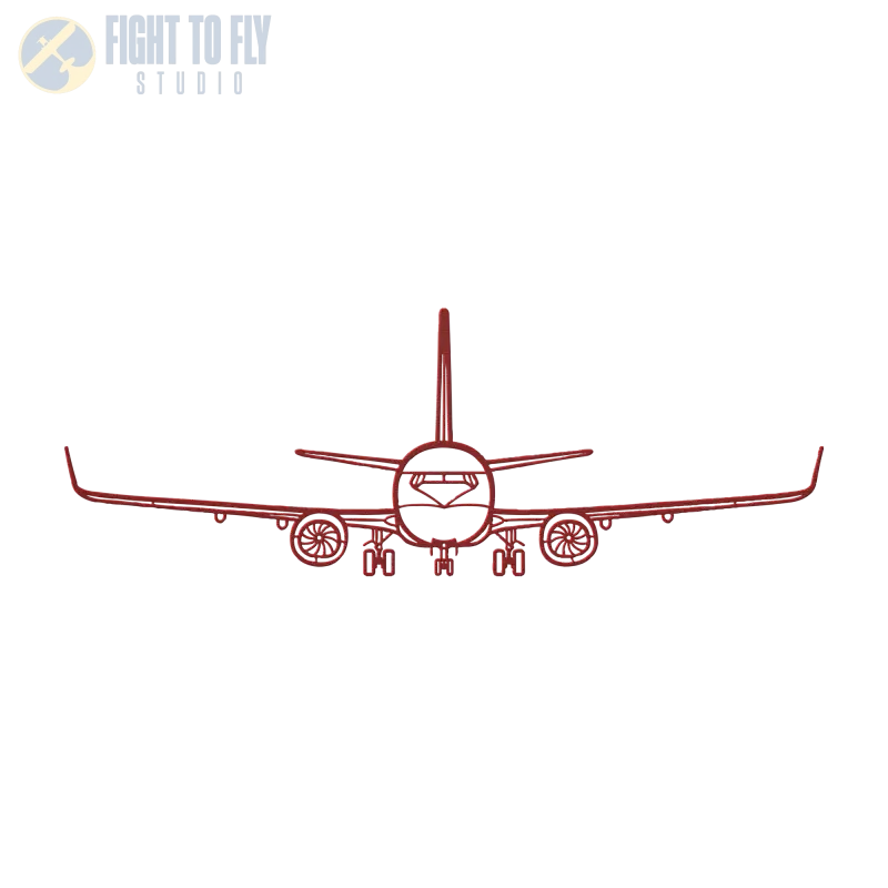 737-800NG Front Die Cut Metal Wall Art - Sign - Pilot gifts - WWII warbird t-shirt