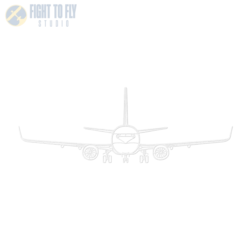 737-800NG Front Die Cut Metal Wall Art - Sign - Pilot gifts - WWII warbird t-shirt