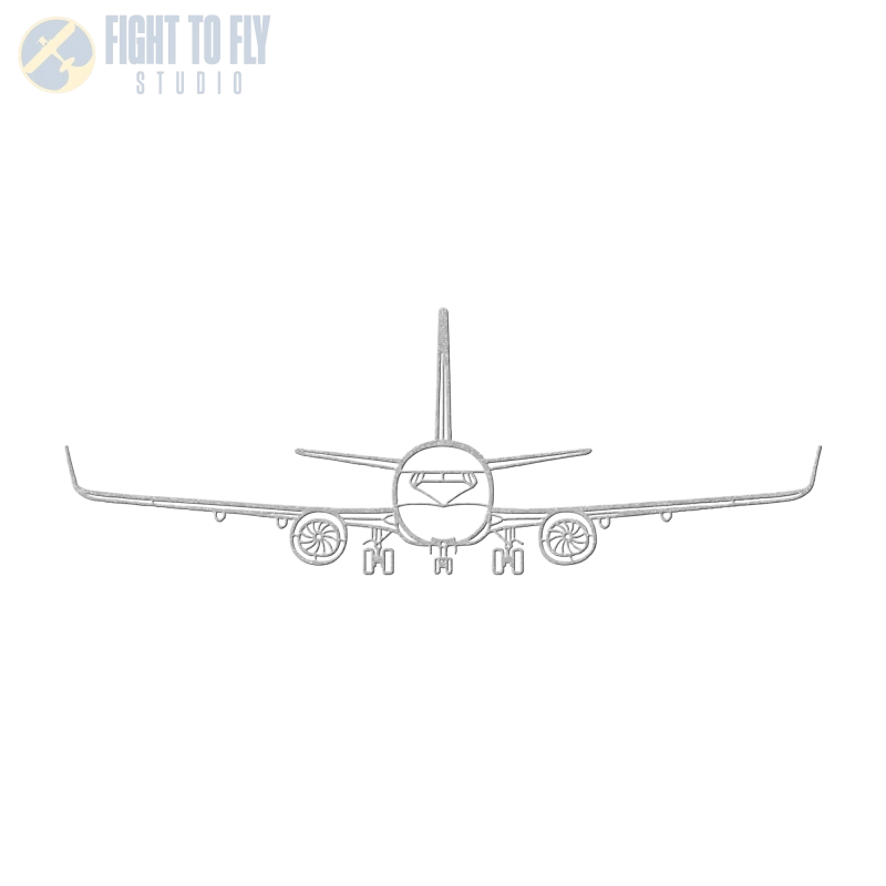 737-800NG Front Die Cut Metal Wall Art - Sign - Pilot gifts - WWII warbird t-shirt
