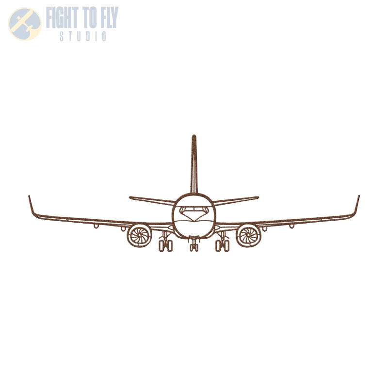 737-800NG Front Die Cut Metal Wall Art - Sign - Pilot gifts - WWII warbird t-shirt