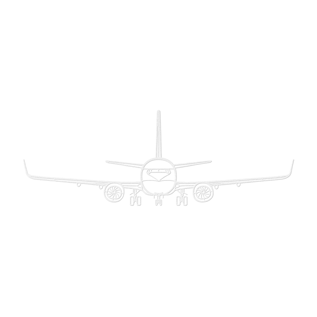 737-800NG Front Die Cut Metal Wall Art - Sign - Gifts for pilots - Aviation apparel