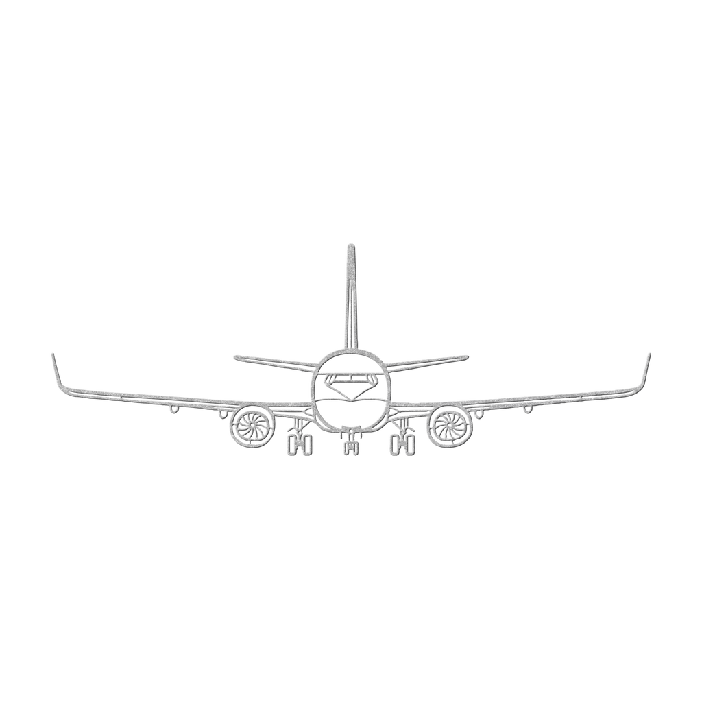 737-800NG Front Die Cut Metal Wall Art - Sign - Gifts for pilots - Aviation apparel