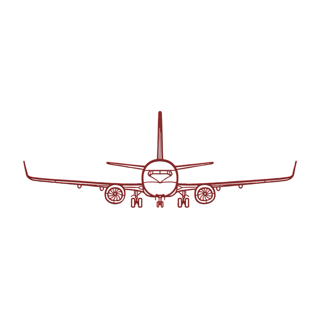 737-800NG Front Die Cut Metal Wall Art - Sign - Gifts for pilots - Aviation apparel