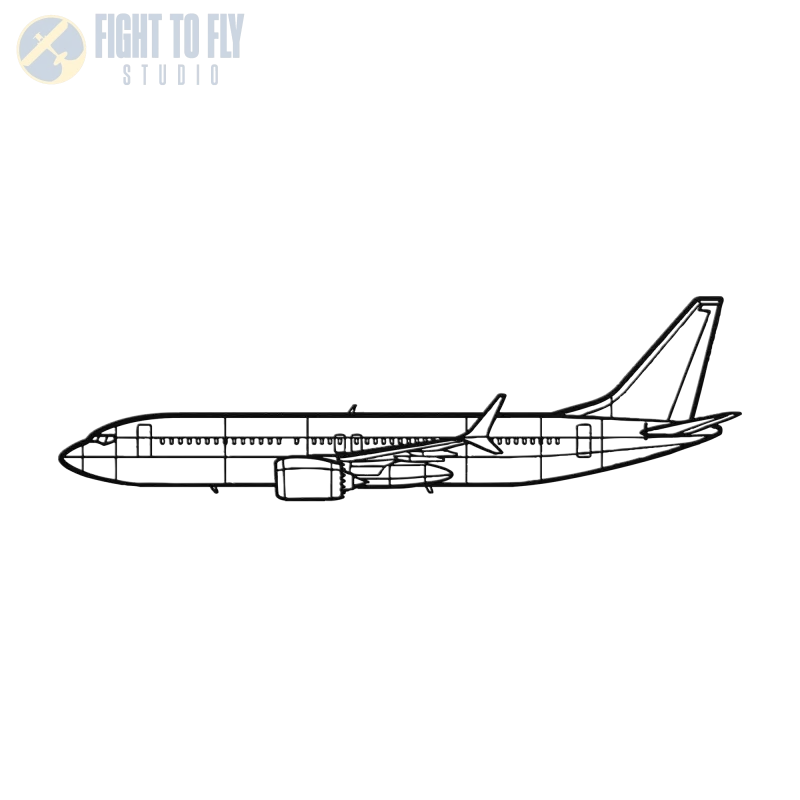 737 MAX Die Cut Metal Wall Art - Sign - Pilot gifts - WWII warbird t-shirt