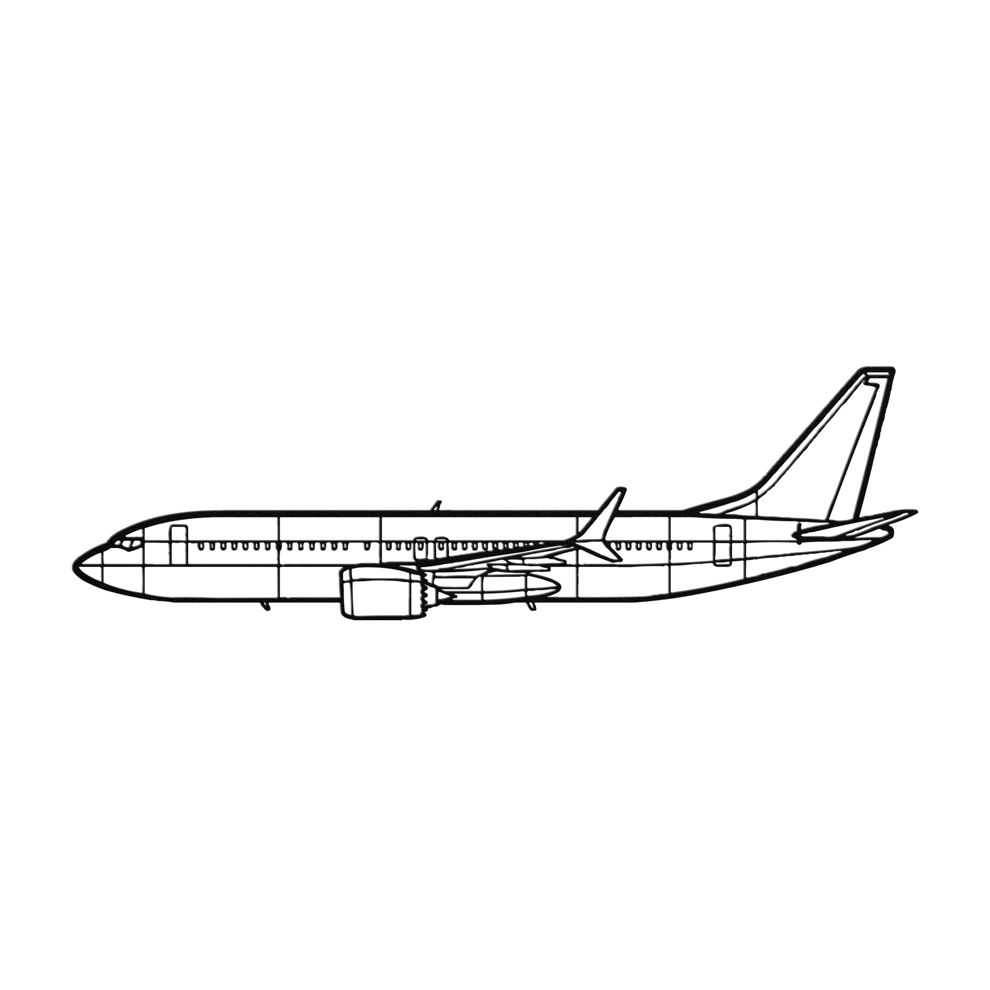 737 MAX Die Cut Metal Wall Art - Sign - Gifts for pilots - Aviation apparel