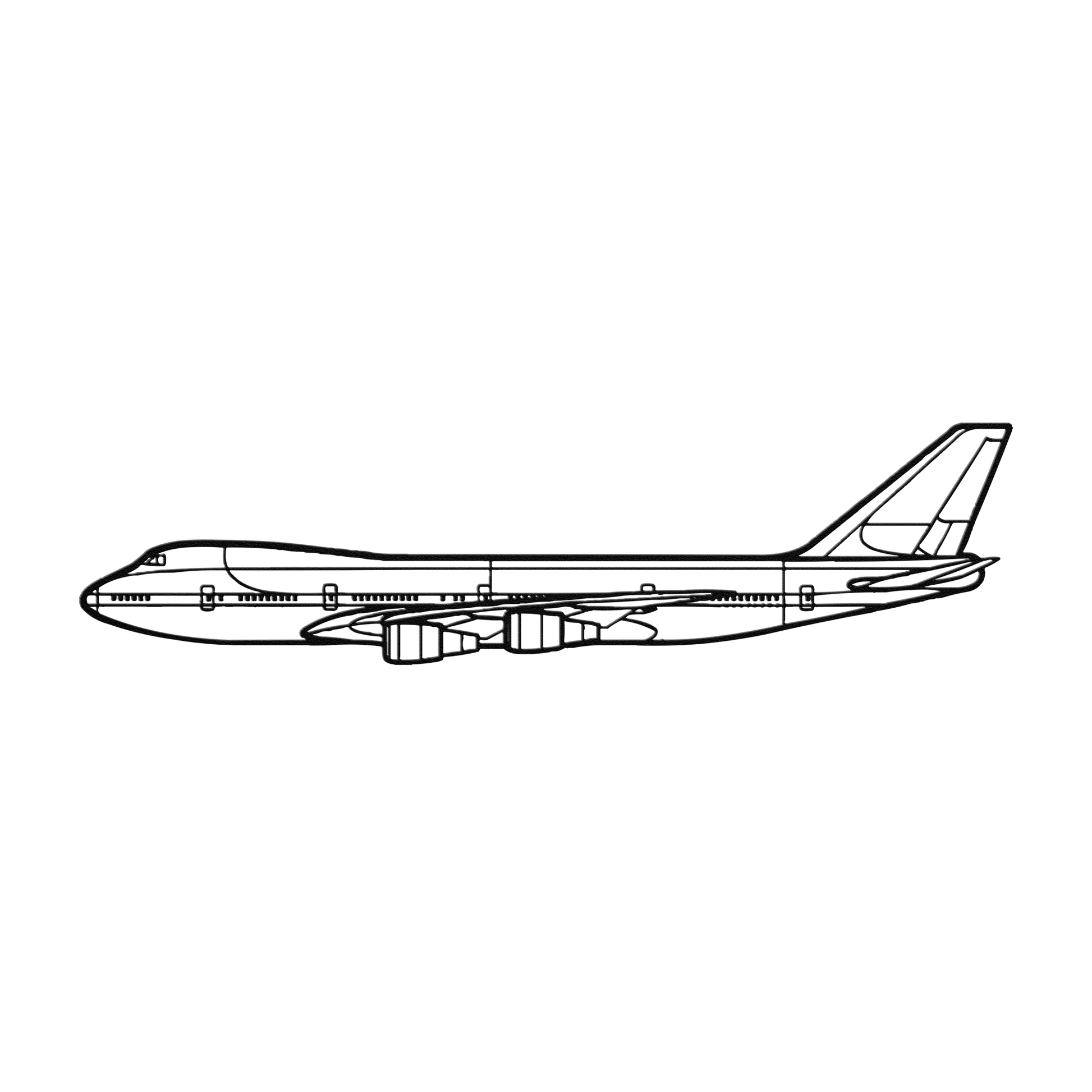 747-200B Die Cut Metal Wall Art - Sign - Gifts for pilots - Aviation apparel
