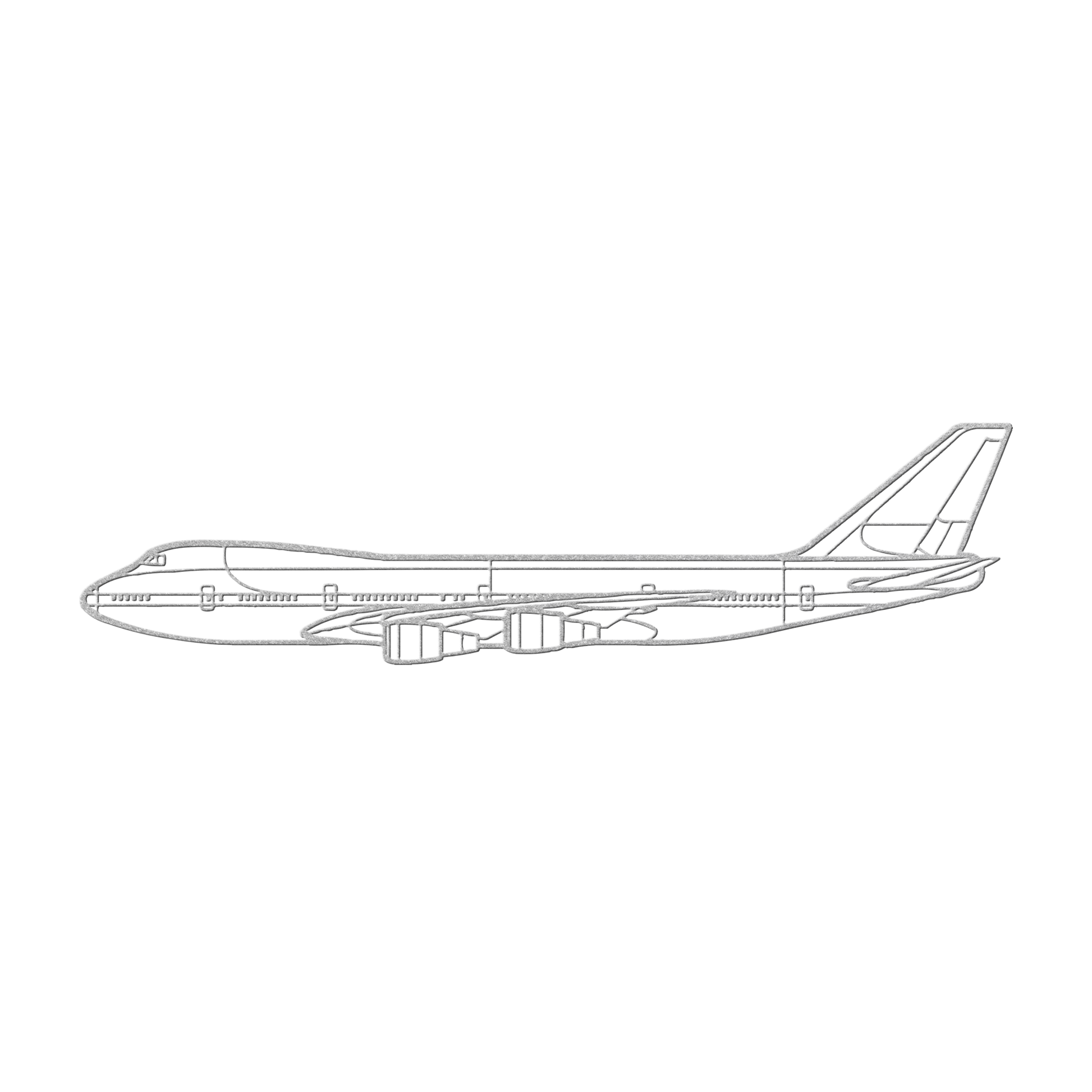 747-200B Die Cut Metal Wall Art - Sign - Gifts for pilots - Aviation apparel